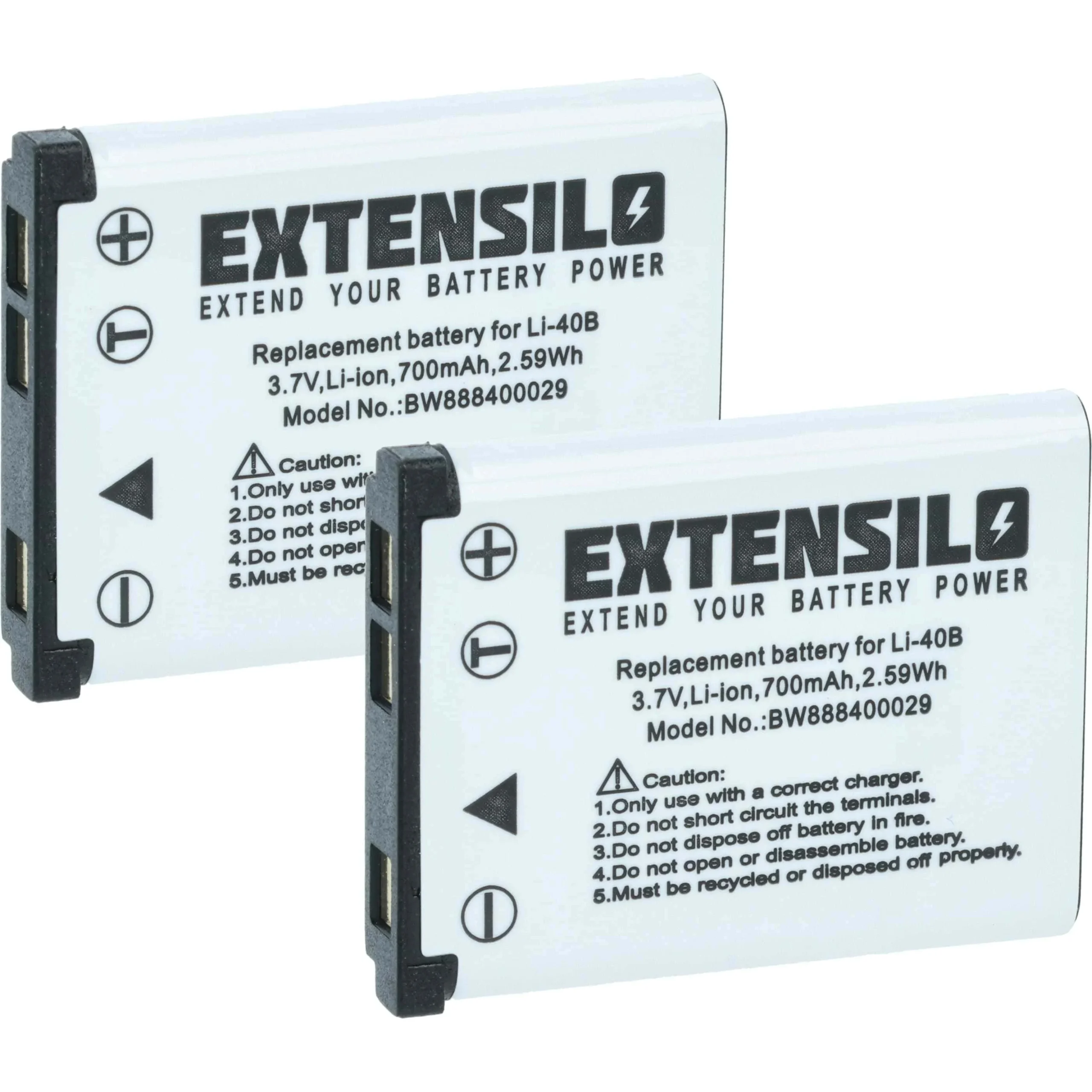 2x Batteries remplace BenQ DLI216 pour appareil photo Bosch- 700mAh 3,7V Li-ion