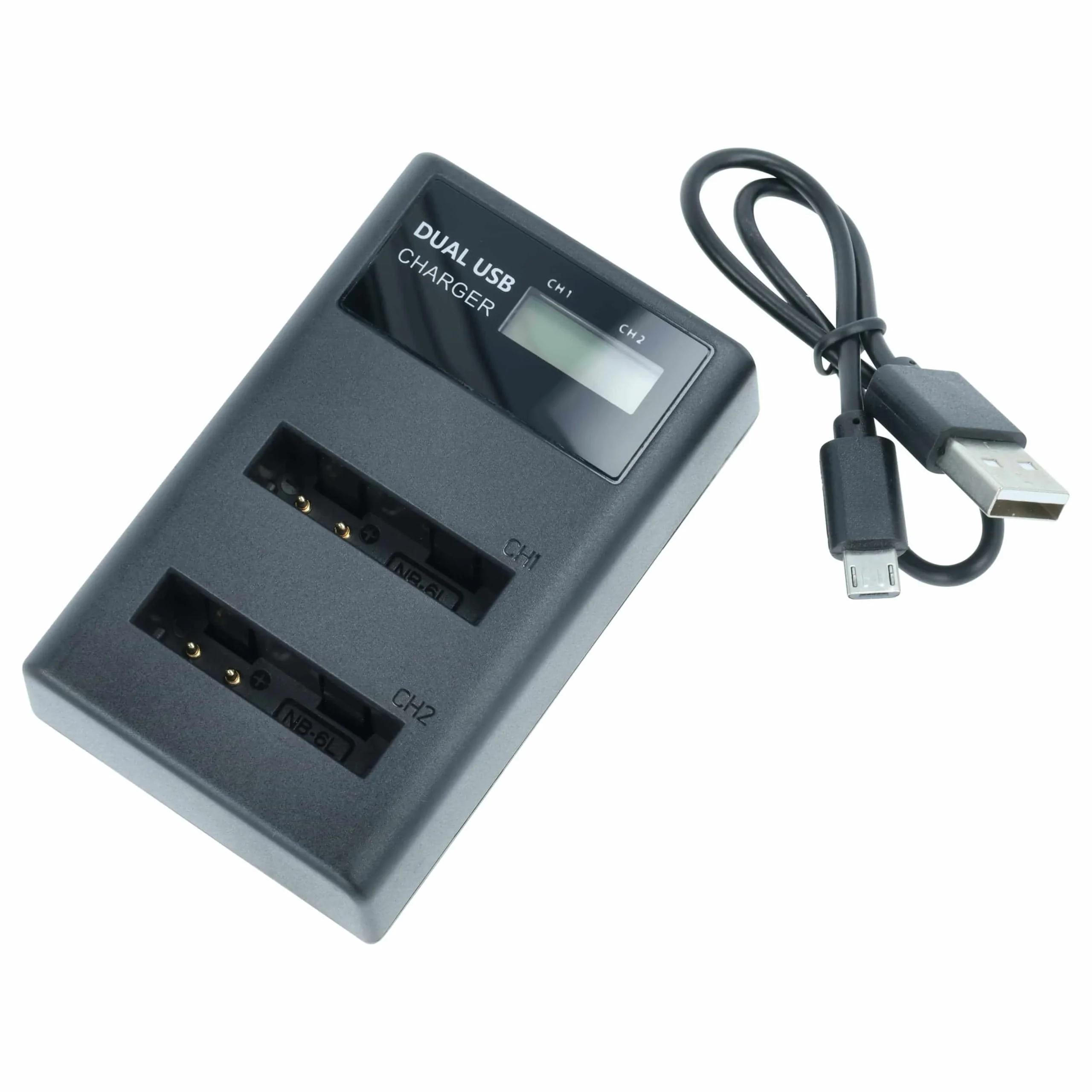 Chargeur Micro-USB + USB-C + câble Micro-USB pour appareil photo Canon IXUS