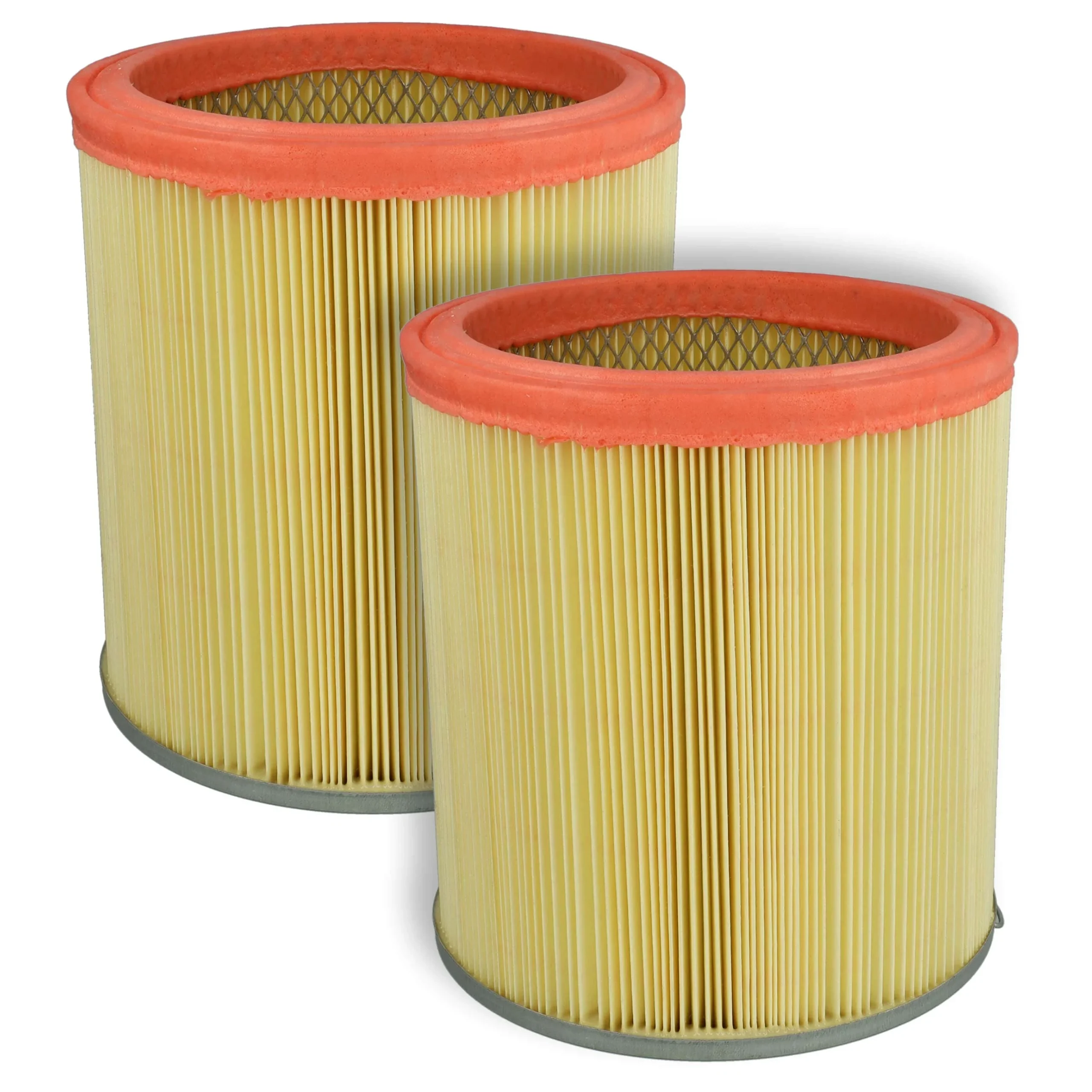 2x Filtre remplace Rowenta ZR70 pour aspirateur Tefal - filtre rond, orange / jaune