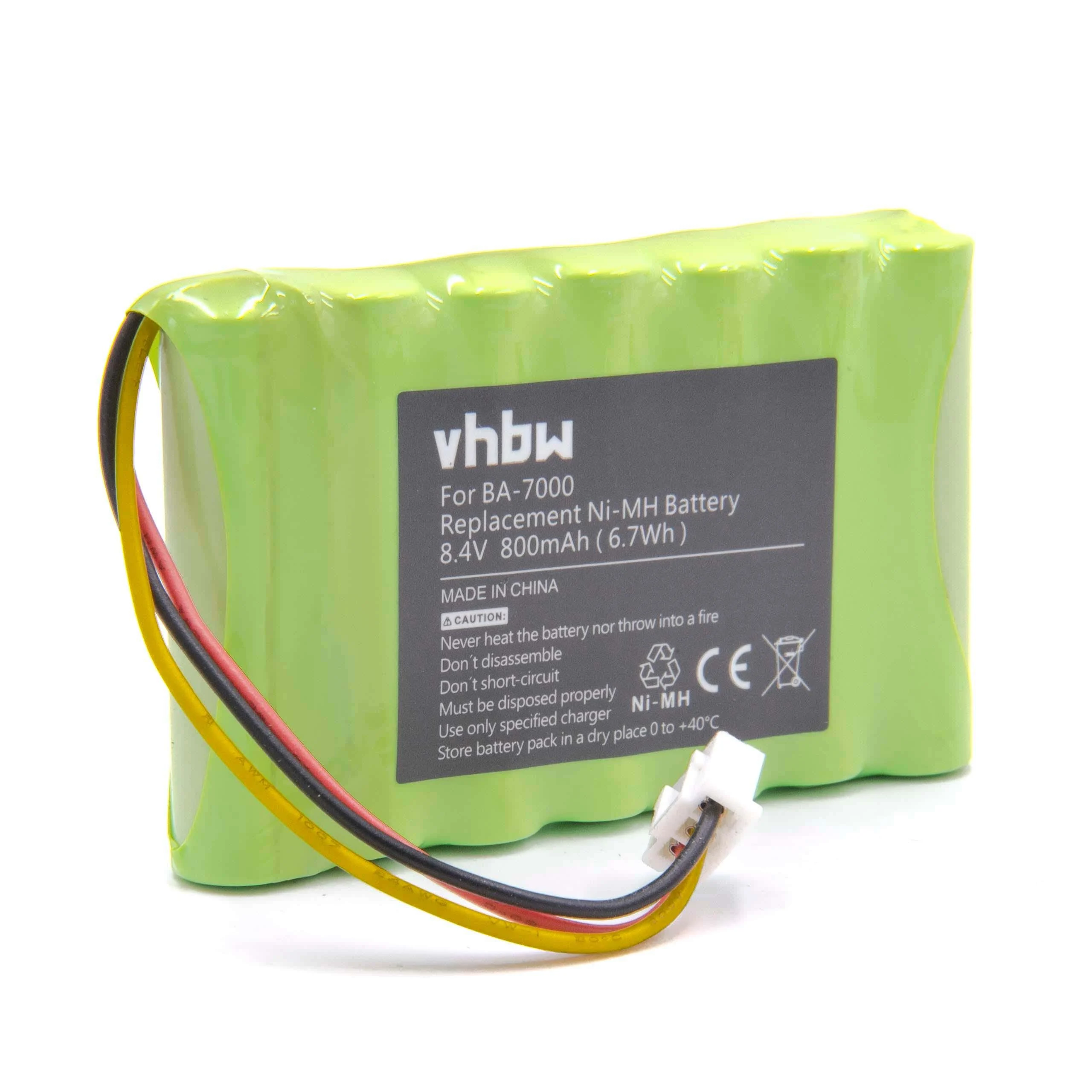 Batterie remplace Brother BA-7000, BA7000 pour imprimante Brother - 800mAh 8,4V NiMH