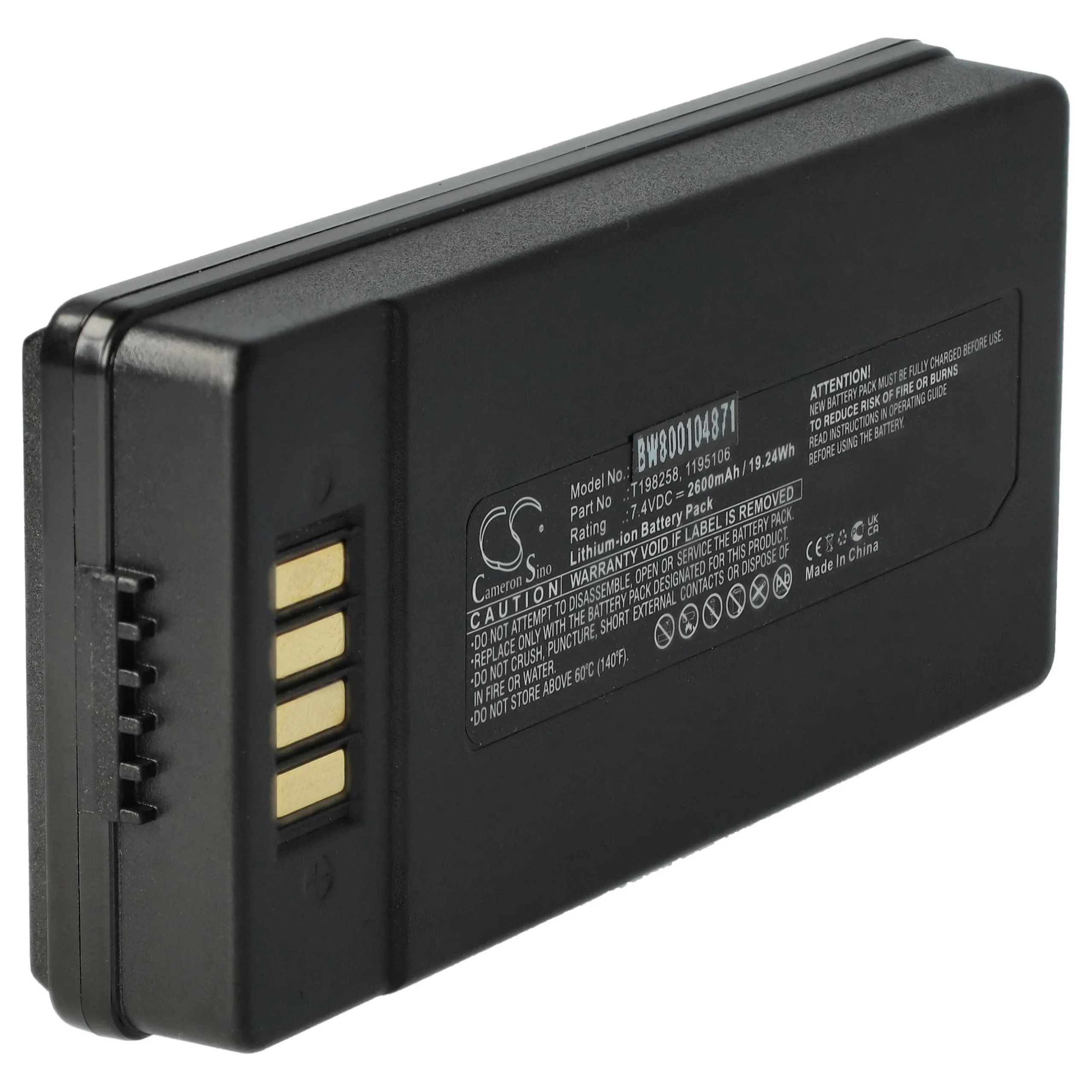 Batterie remplace Flir 1195106, T198258 caméra infrarouge - 2600mAh 7,2V Li-ion