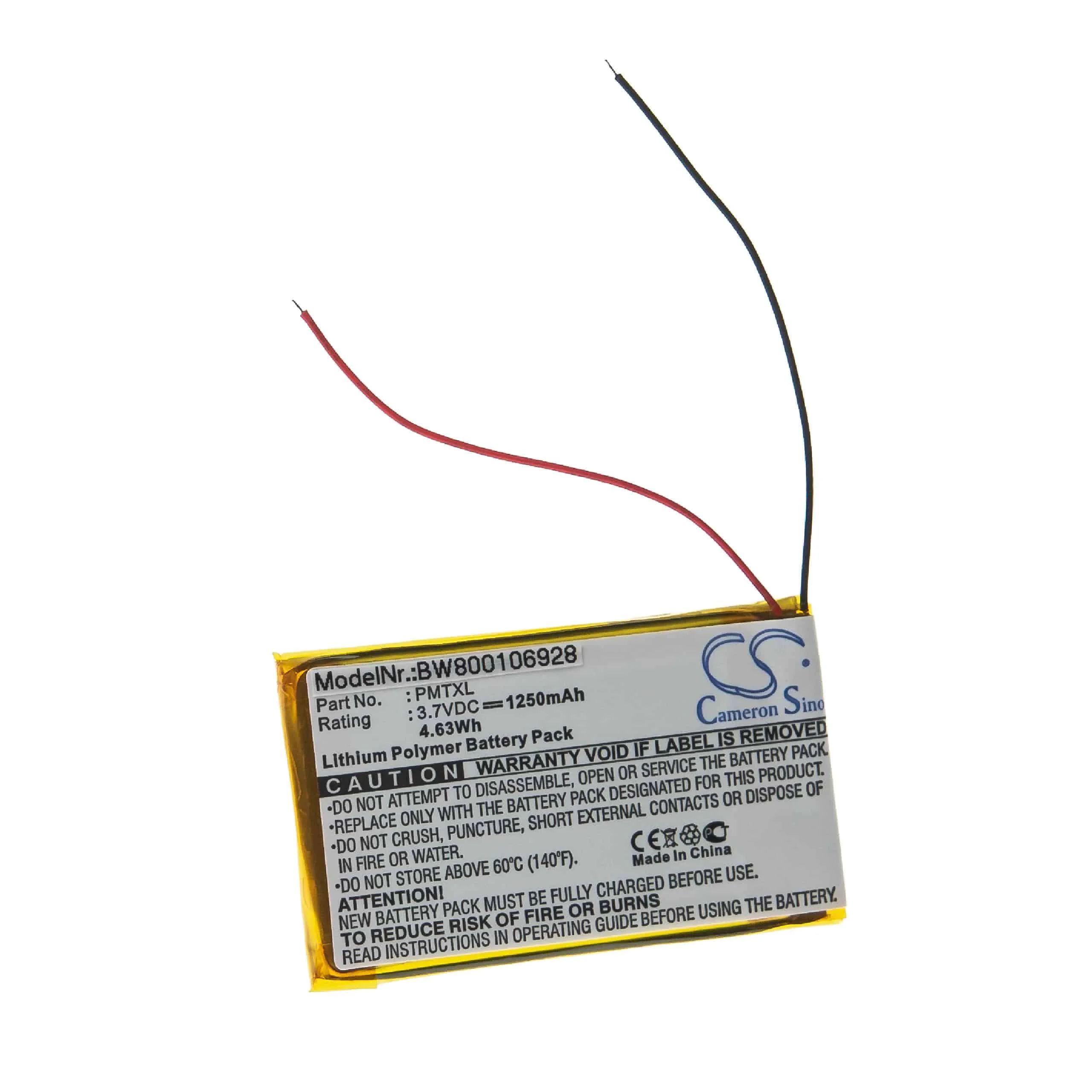 Batterie remplace Palm Tungsten TX téléphone portable Palm - 1250mAh 3,7V Li-polymère