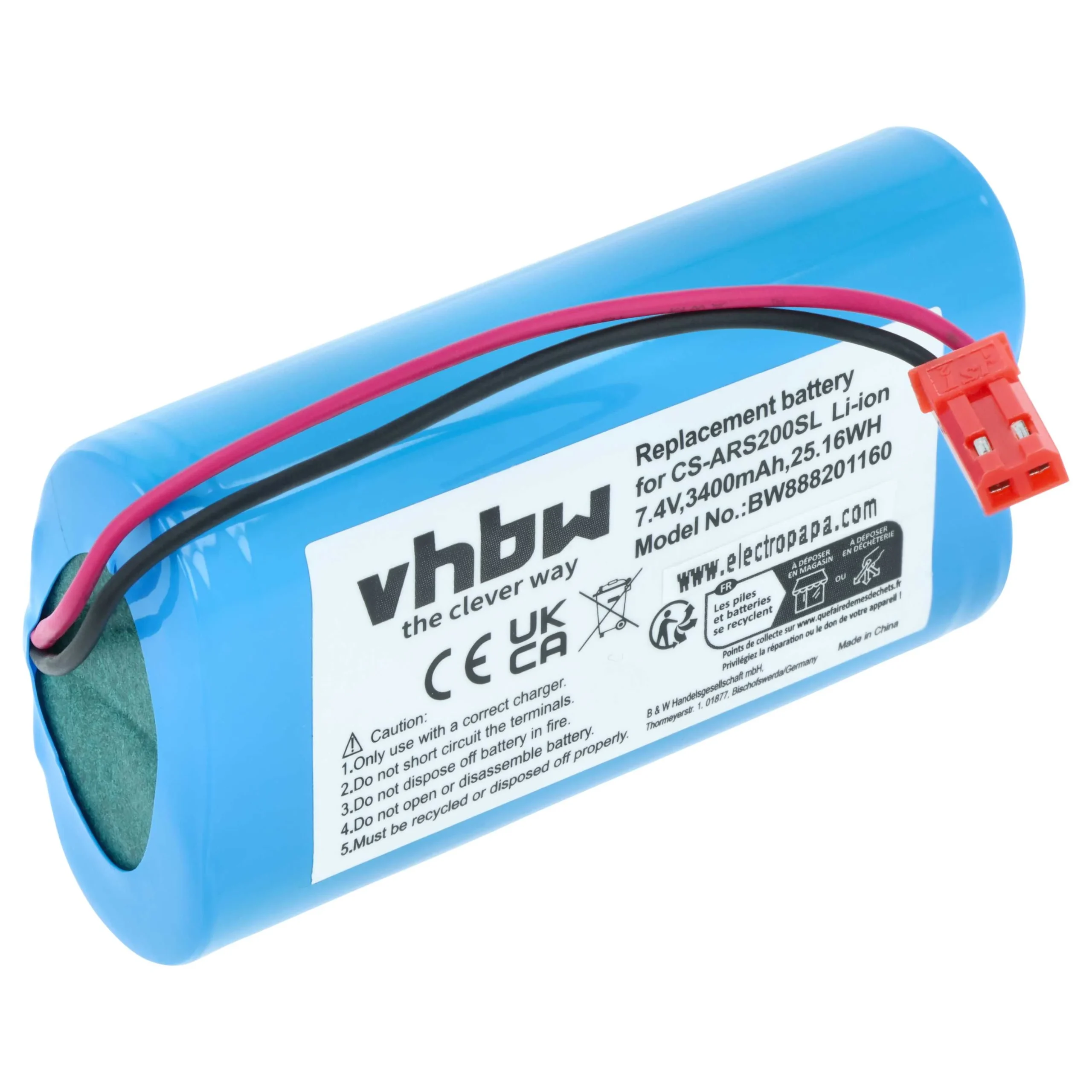 Pack batterie vaporisateur - 3400mAh 7,4V Li-ion