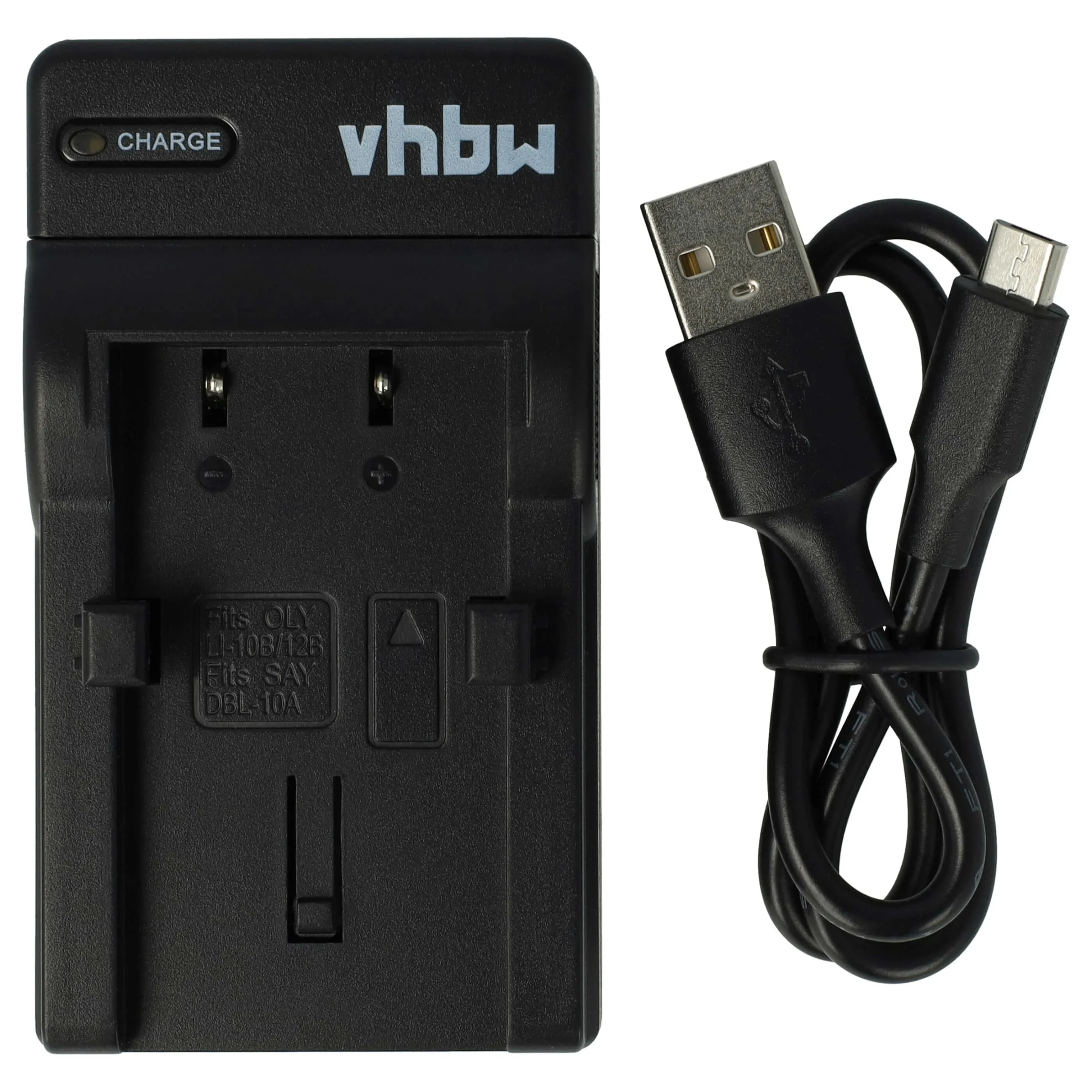 Chargeur USB-C + câble USB-C remplace Olympus LI-10C pour appareil photo Olympus - 0,5 A