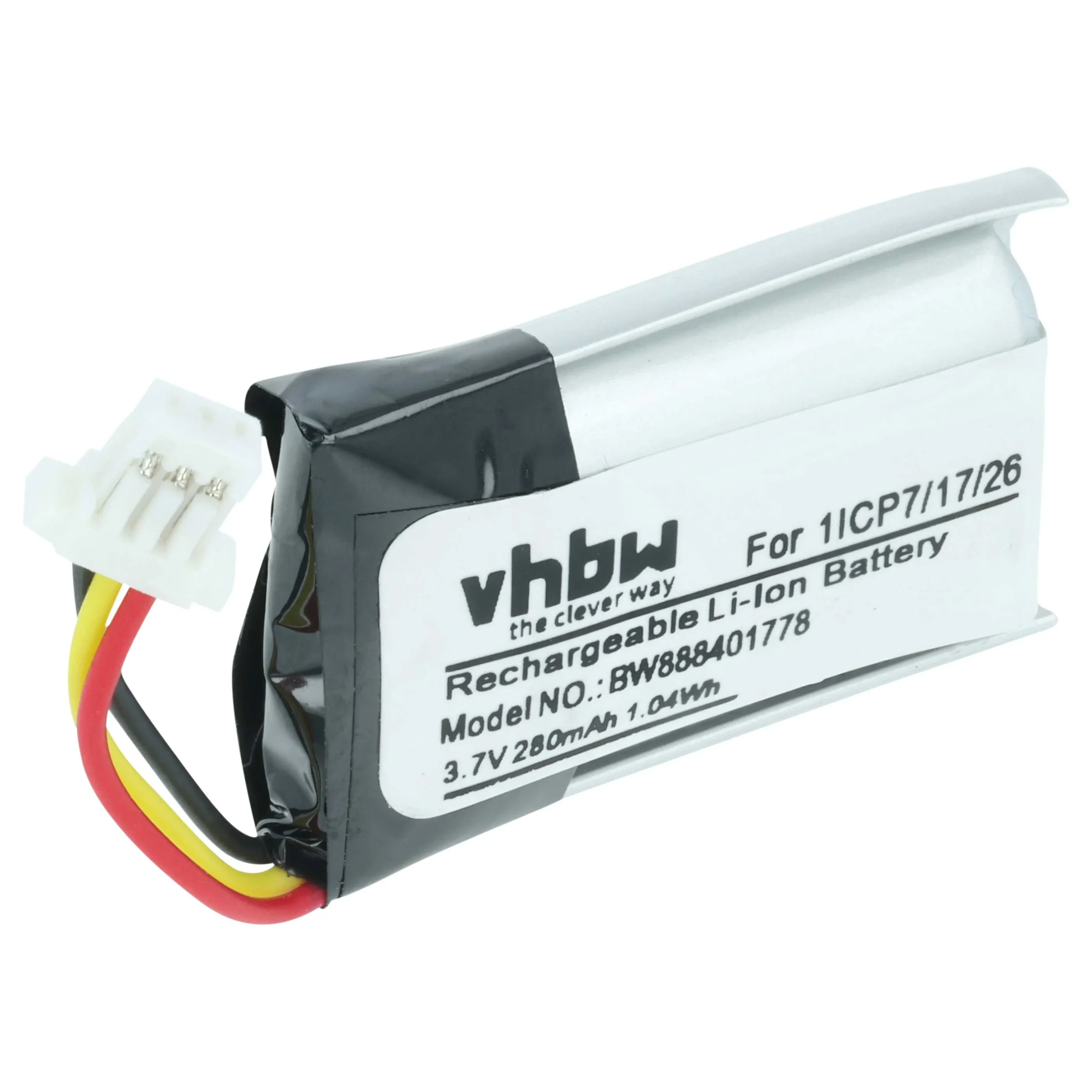 Batterie remplace Nest 1ICP7/17/26 pour interphone Google - 280mAh 3,7V Li-polymère - Video Doorbell Akku