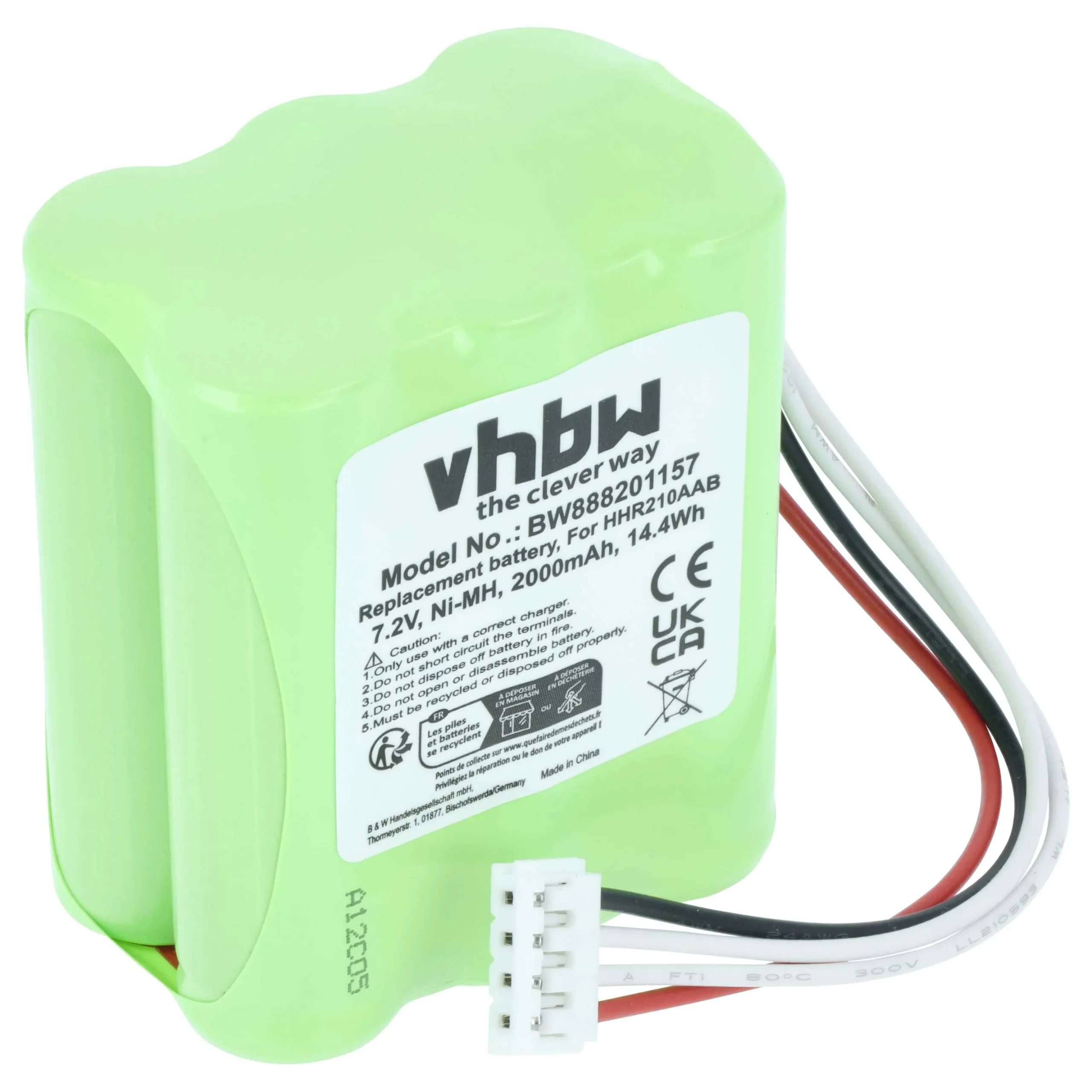 Batterie remplace Korg KITBAT1002, HHR210AAB synthétiseur - 2000mAh 7,2V NiMH