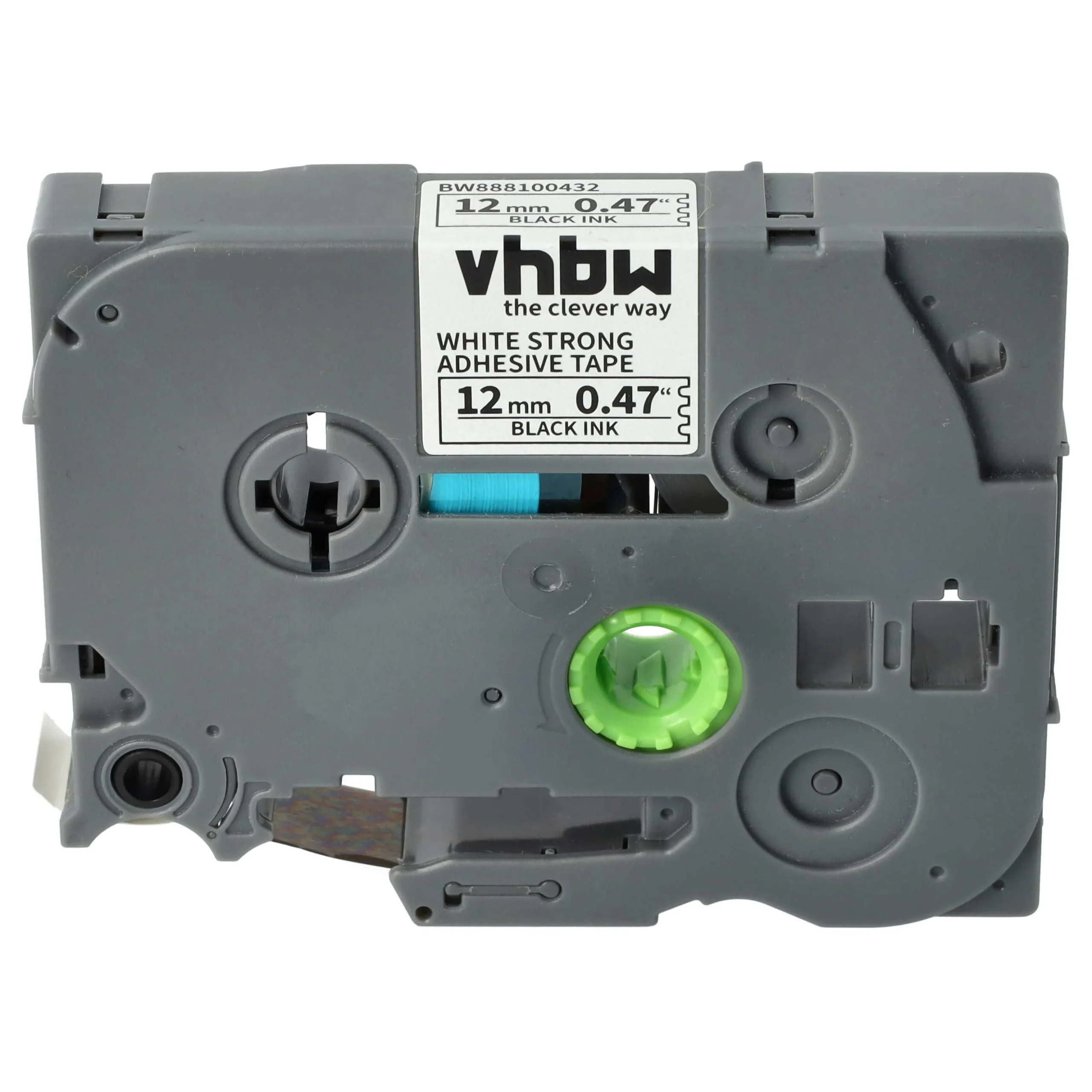 Cassette à ruban remplace Brother TZE-S231 - 12mm lettrage Noir ruban Blanc, plastique, extra fort