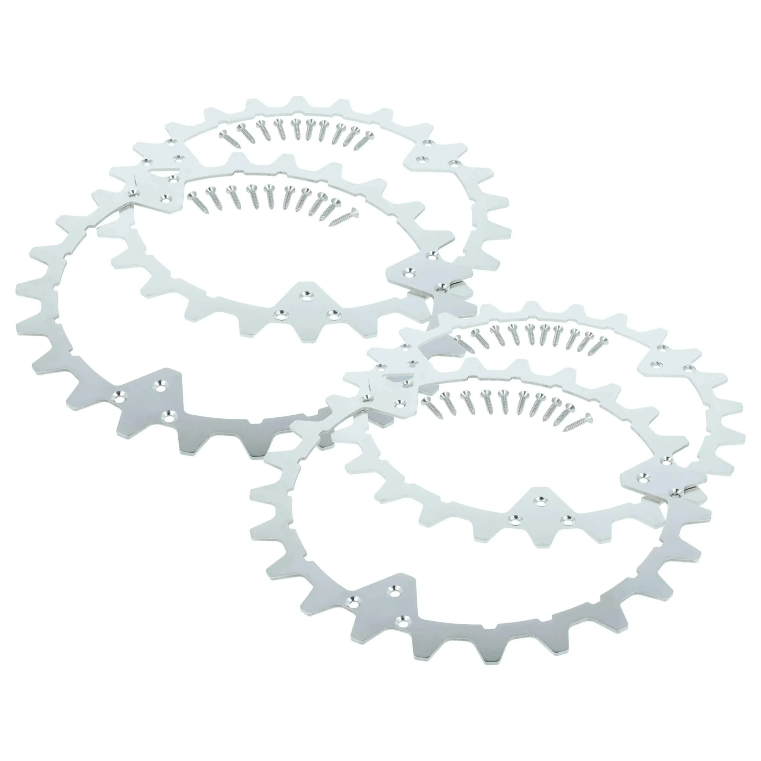 4x Crampons pour robot tondeuse Husqvarna Automower 320, 420, 430X, 450X - acier inox, 24 dents
