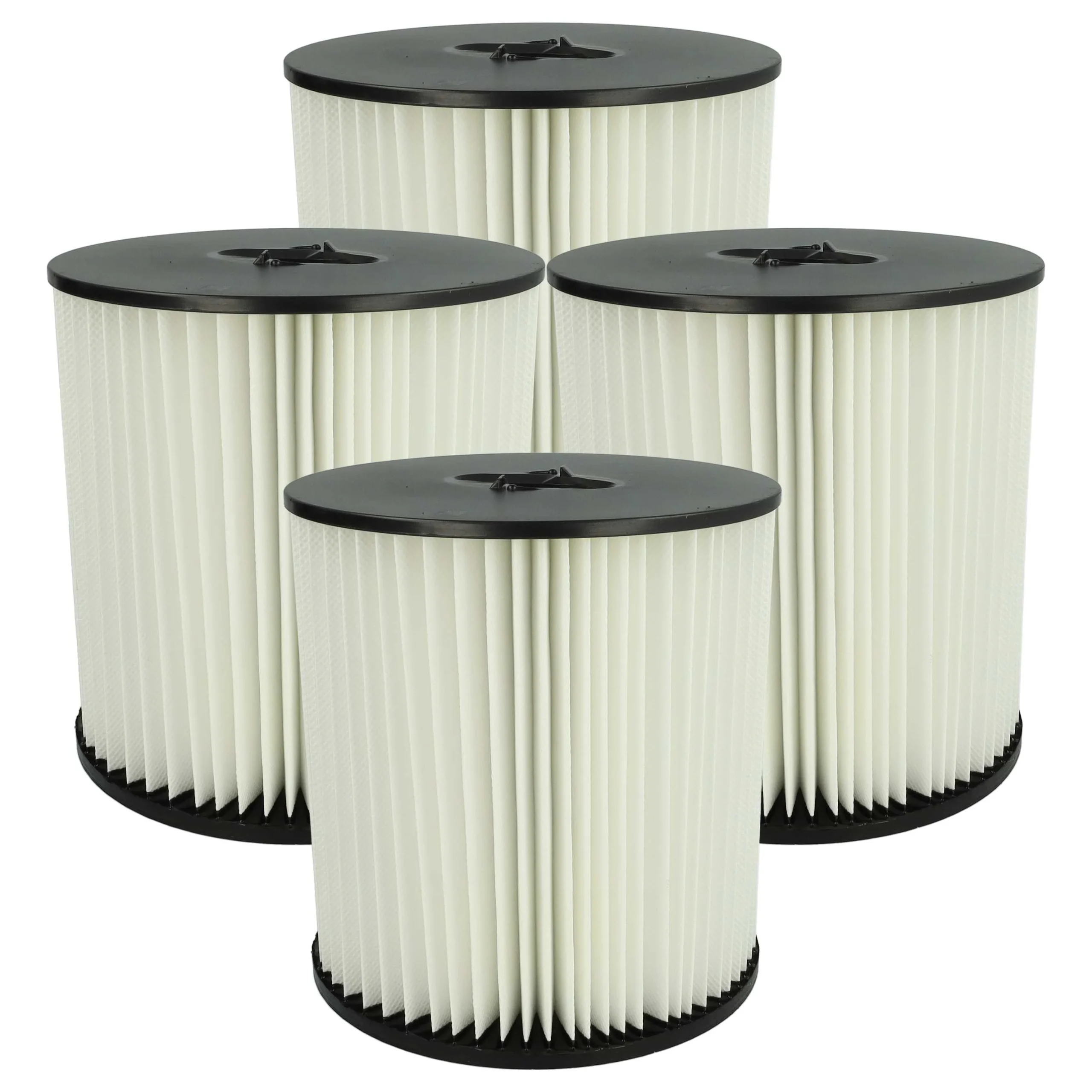 4x Filtre remplace Dirt Devil 8106-01 pour aspirateur Royal - filtre rond, noir / blanc