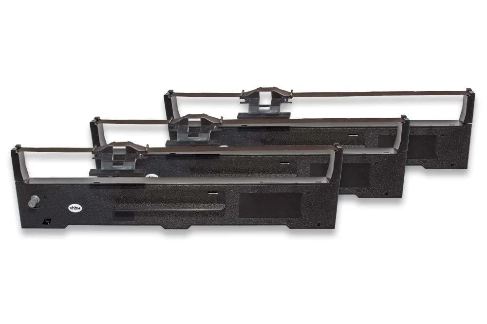 3x Ruban encreur remplace Epson C13S015337 pour imprimante matricielle / étiquette - noir