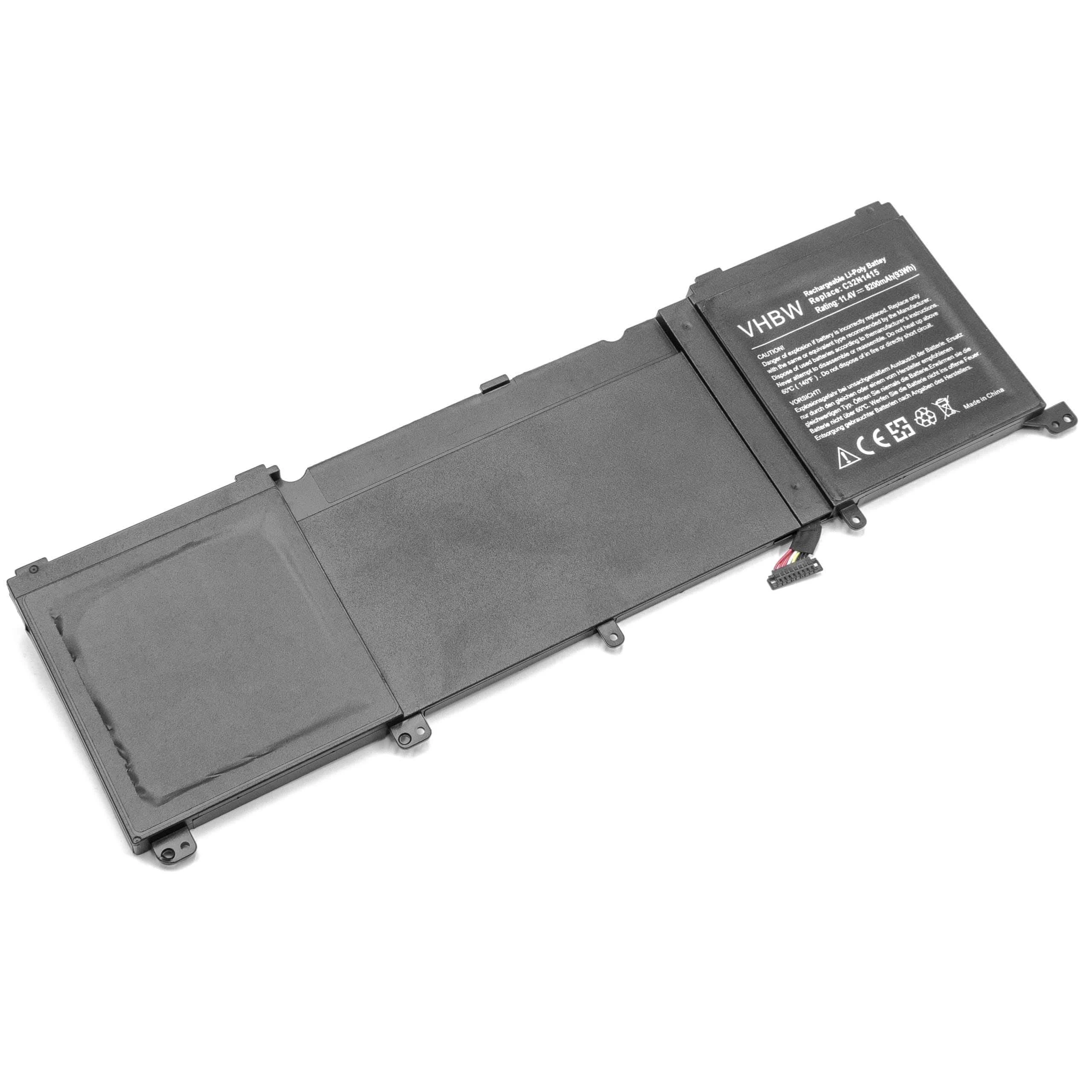 Batterie remplace Asus C32N1415, 0B200-01250000 pour ordinateur portable Asus- 8200mAh 11,4V Li-polymère