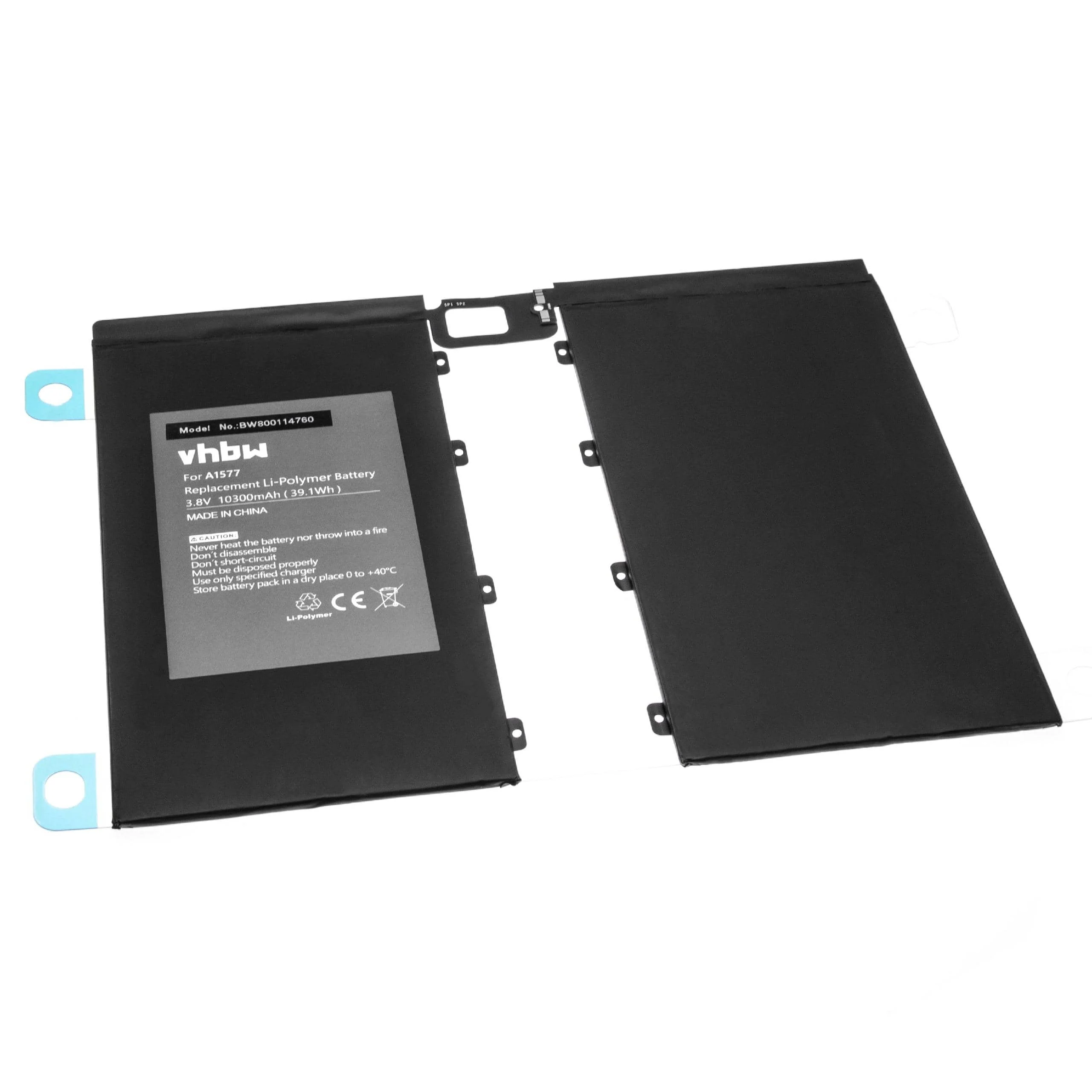 Batterie remplace Apple A1577 tablette - 10300mAh 3,8V Li-polymère