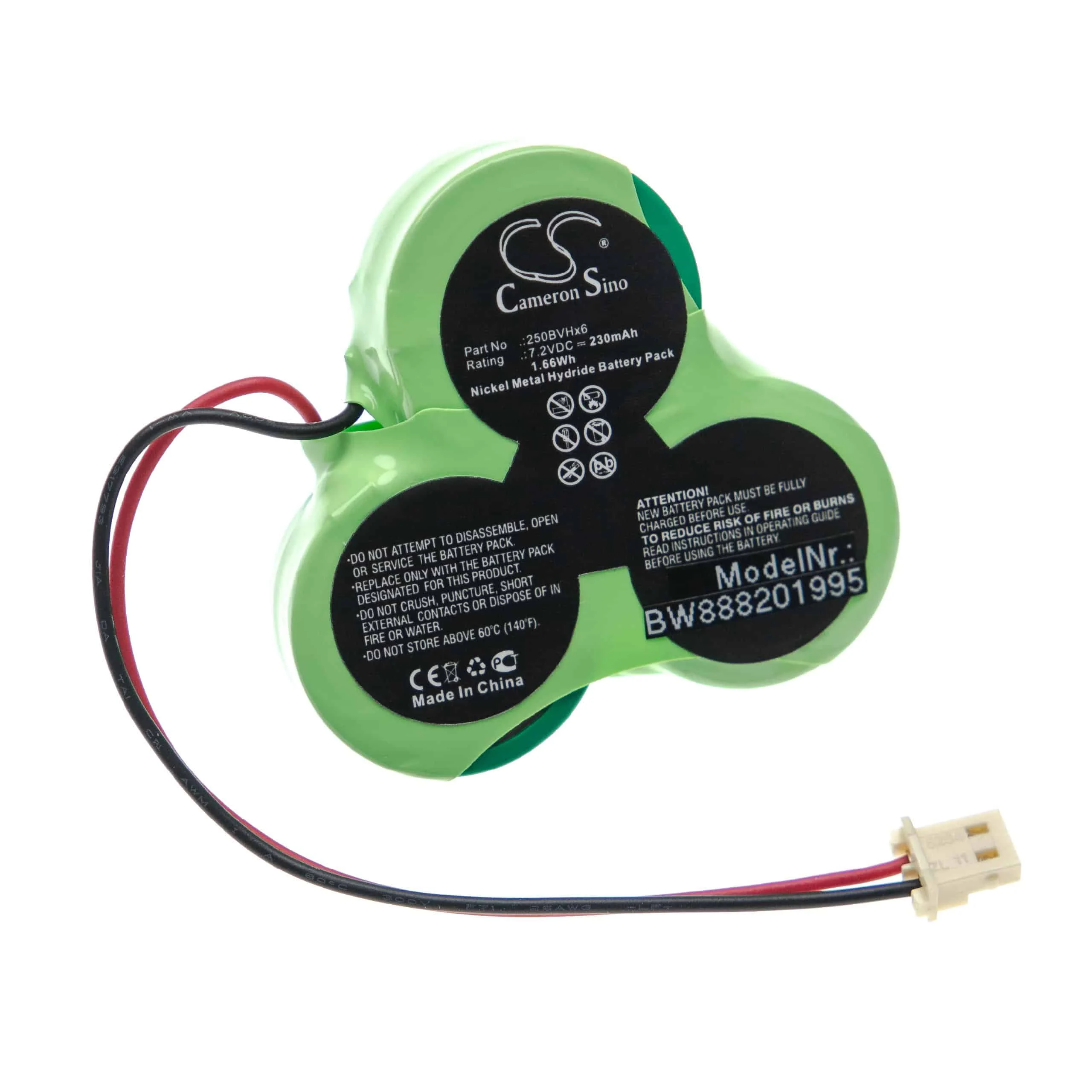 Batterie remplace Cobra 250BVHx6 pour centrale d'alarme Cobra - 230mAh 7,2V NiMH
