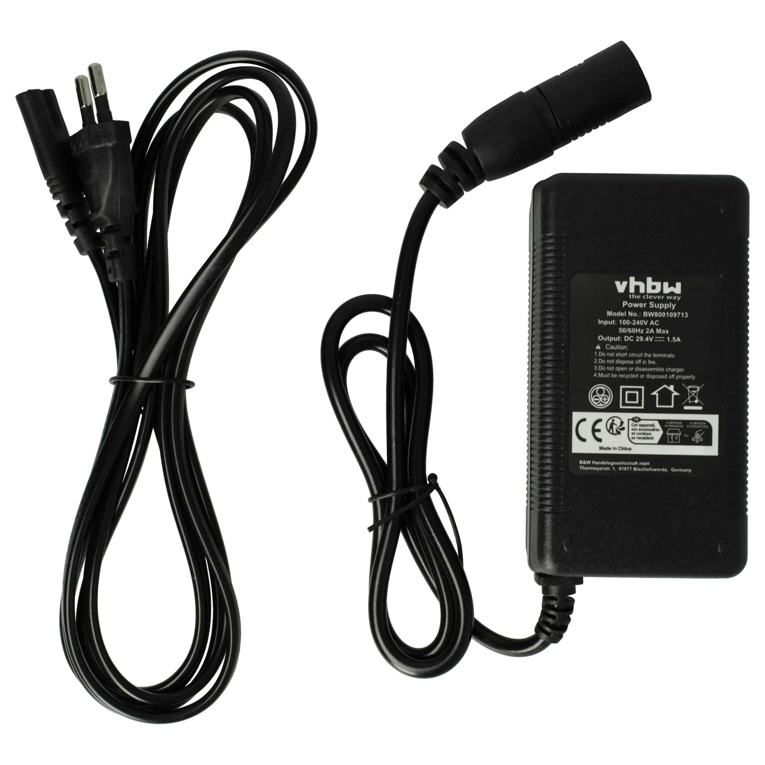 Chargeur remplace HP1202L2 pour batterie e-bike - batterie 24V prise, 3-Pin, 1,5 A