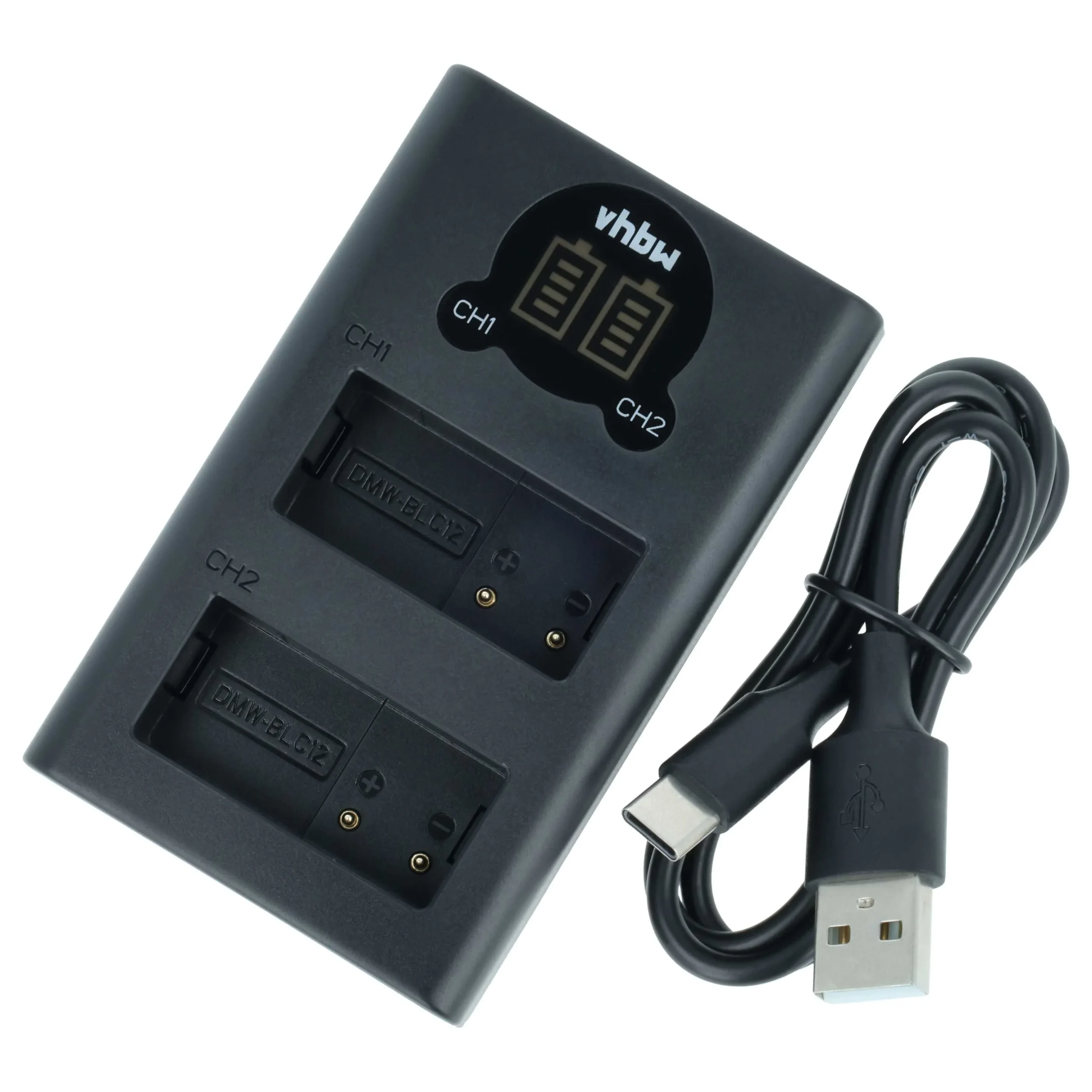 Chargeur USB-C + câble USB-C remplace Panasonic DE‑A80, DE‑A79BB, DMW‑BTC12 pour appareil photo Leica