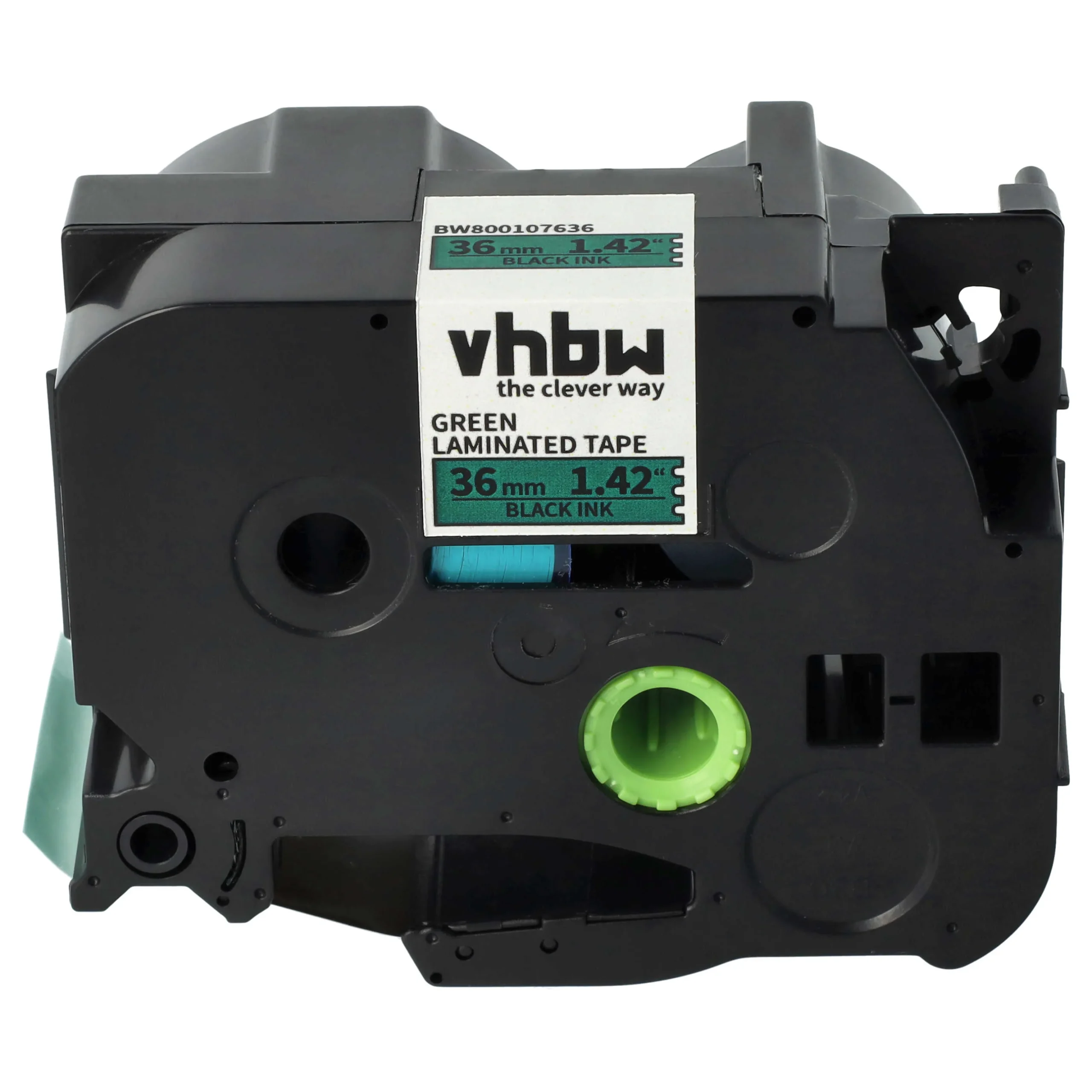 Cassette à ruban remplace Brother TZE-761, TZ-761 - 36mm lettrage Noir ruban Vert, plastique