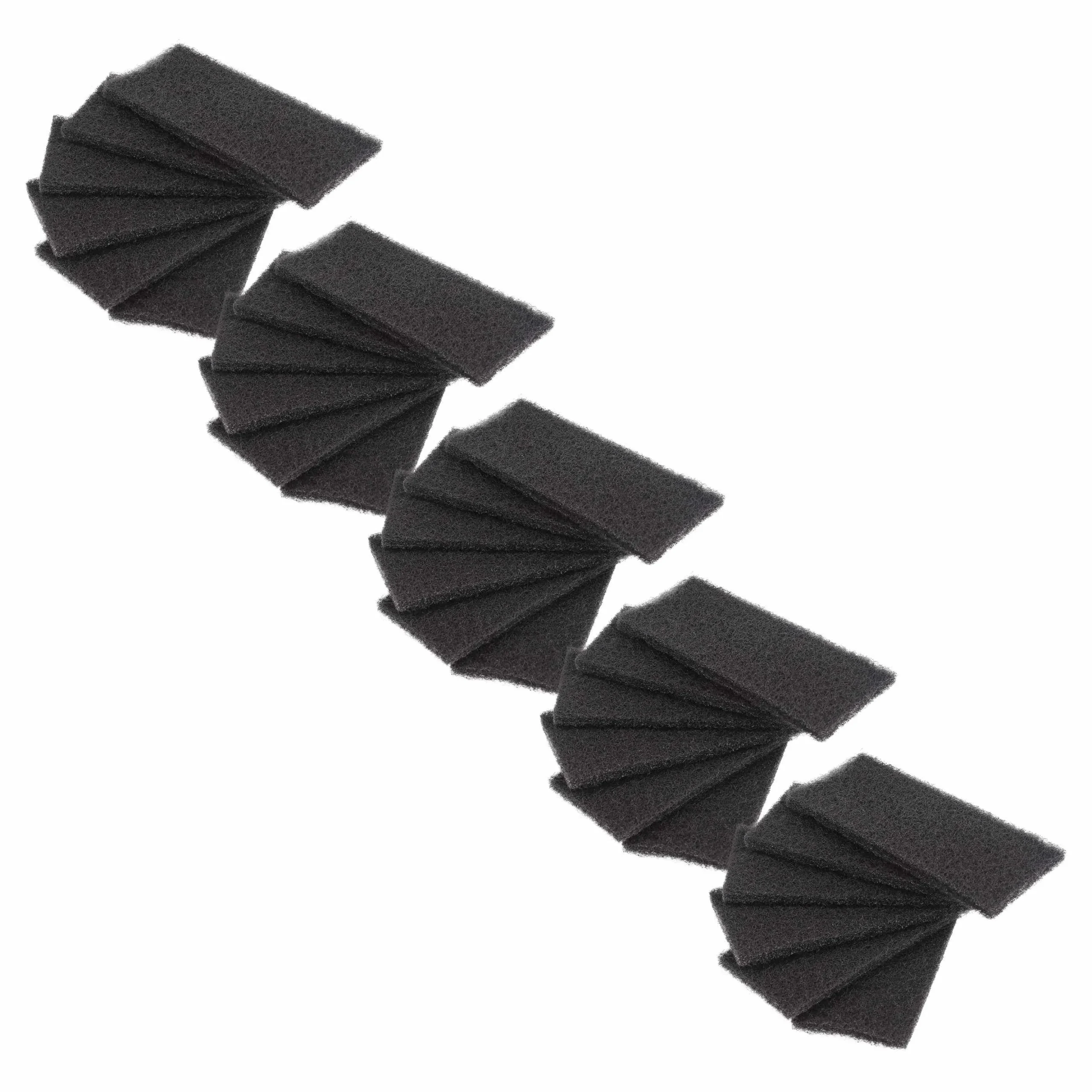 30x Filtre à charbon actif remplace Franke 1330038254 pour poubelle, compost Franke - 6,5 x 15,5 x 1,5 cm
