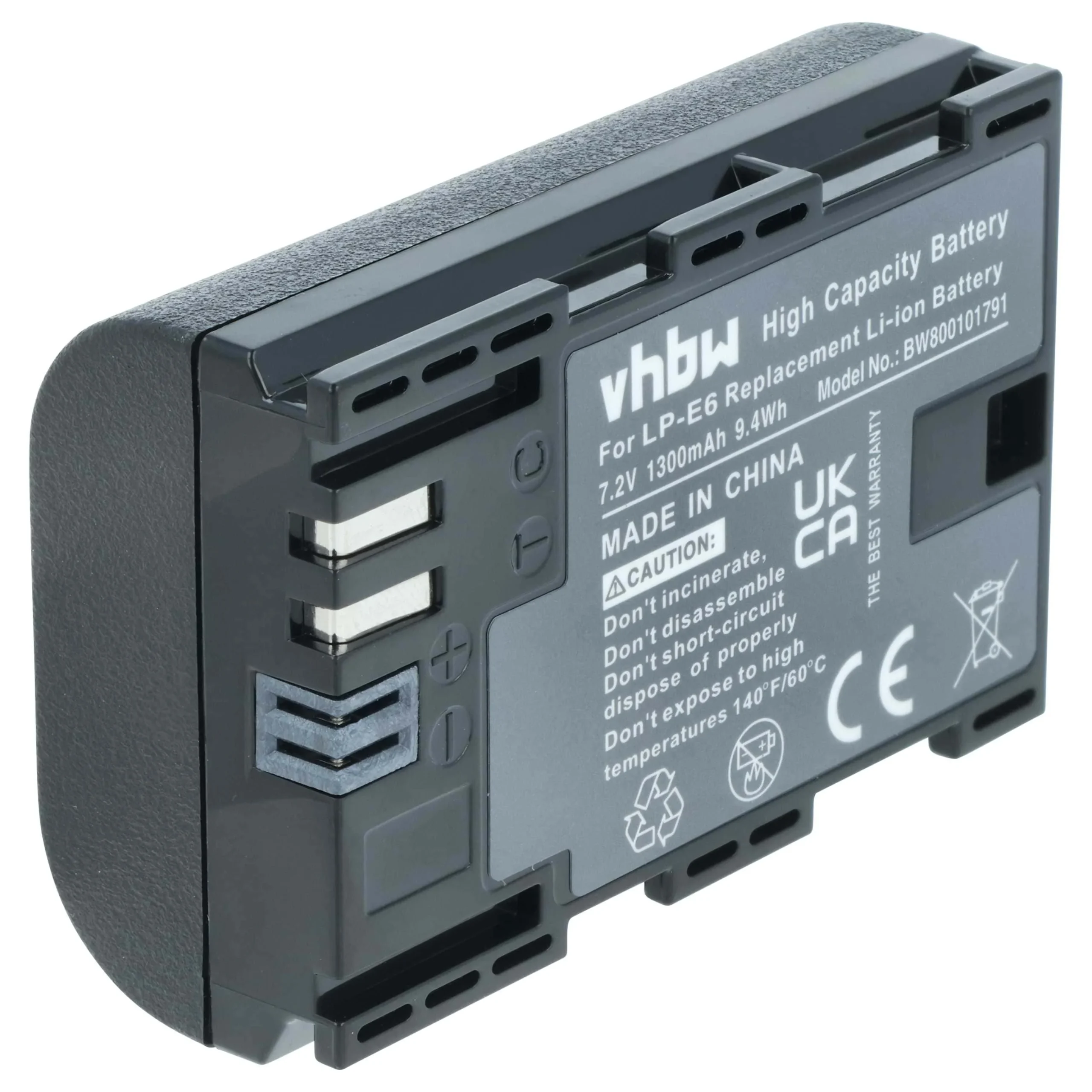 Batterie remplace Canon LP-E6 pour appareil photo Blackmagic- 1300mAh 7,4V Li-ion