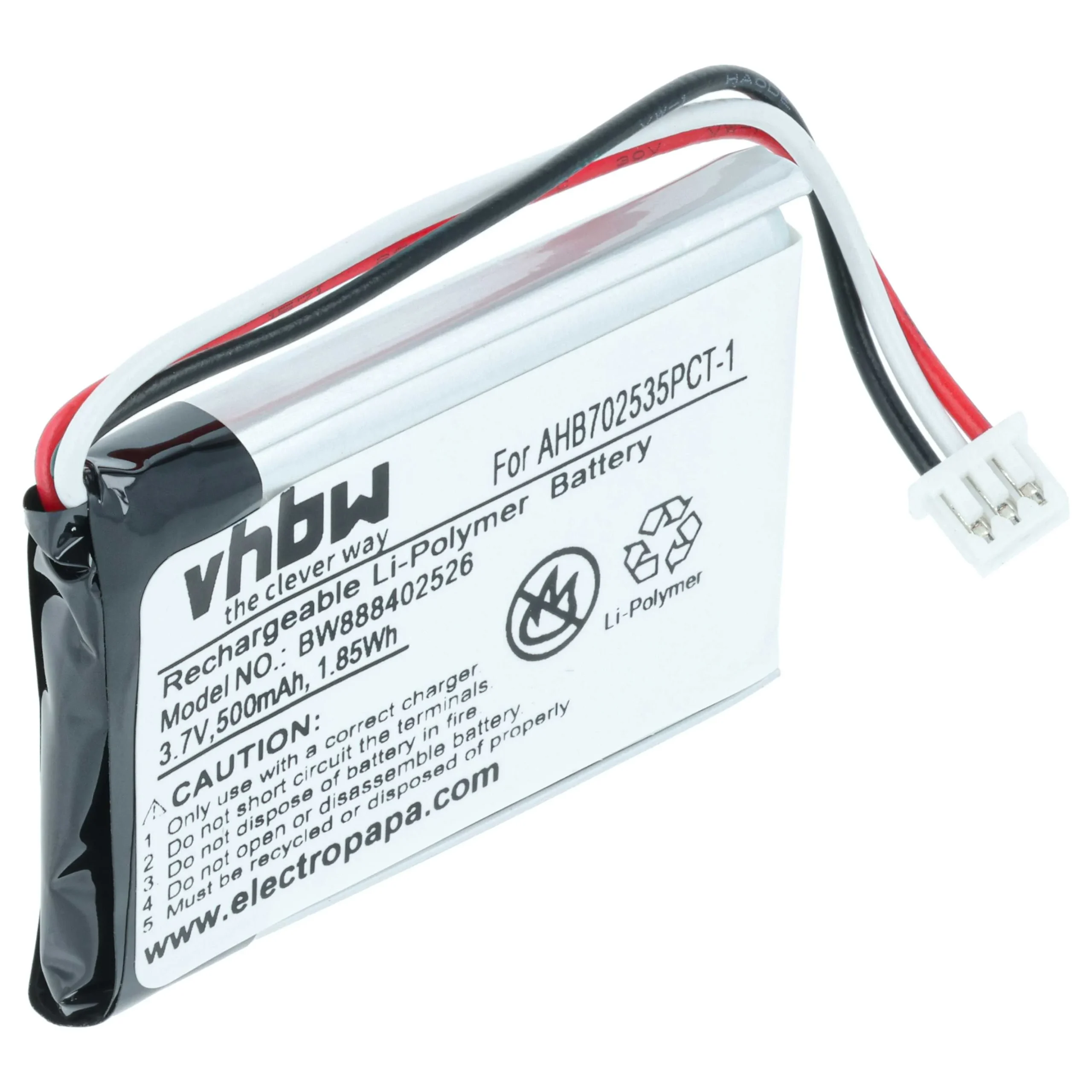 Batterie remplace Sennheiser AHB702535PCT-01 casque audio Sennheiser - 500mAh 3,7V Li-polymère