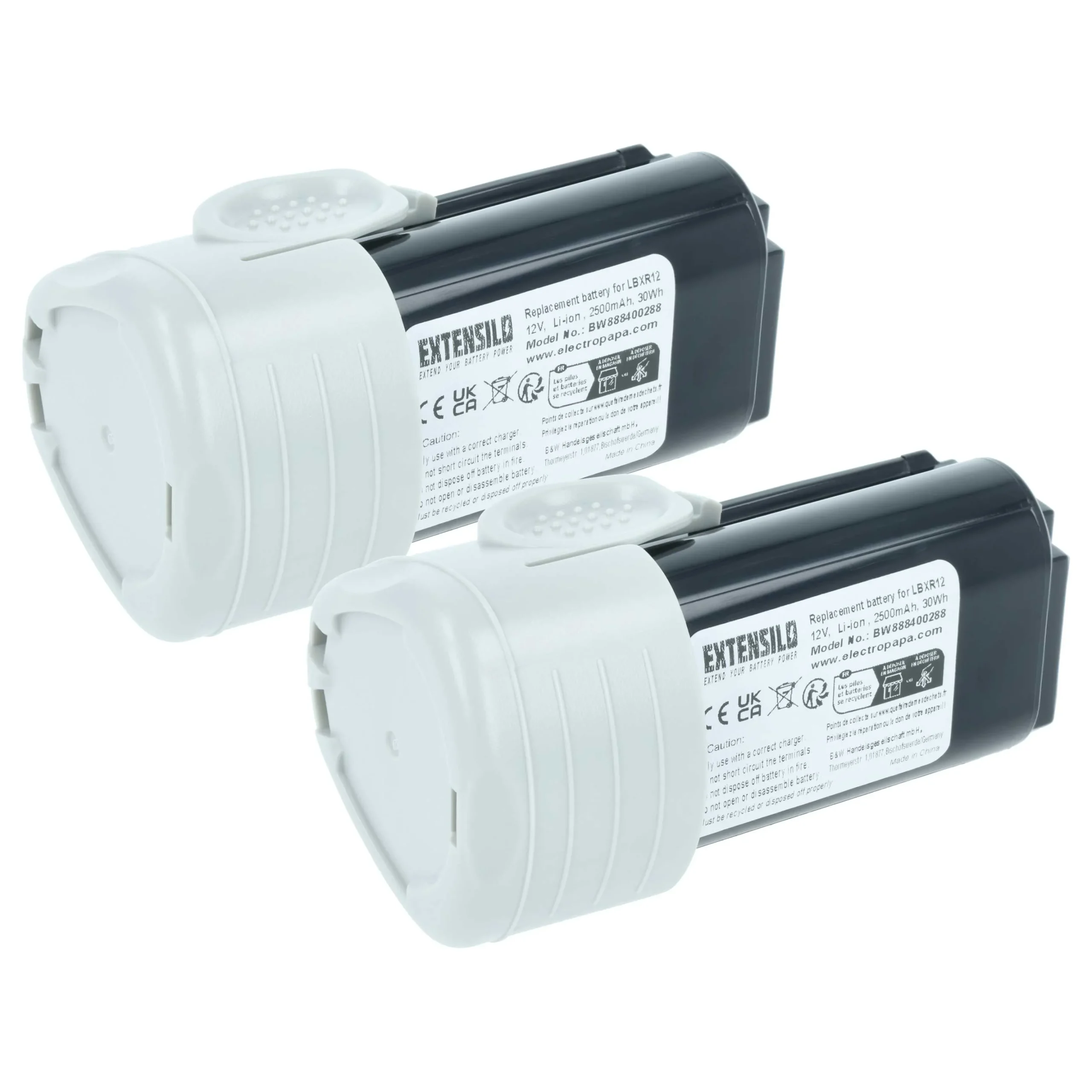 Batterie (2 pcs.) remplace Black & Decker BL1310, BL1110 outil électrique Black & Decker - 2,5Ah 12V Li-ion