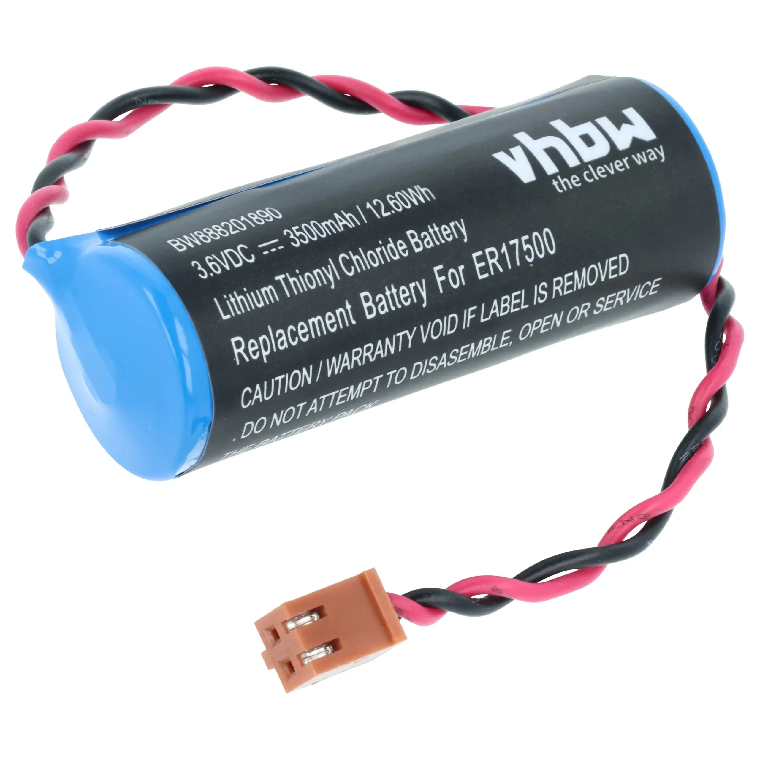 Pile remplace Omron CS1W-BAT01 pour unité de contrôle - 3500mAh 3,6V Li-SOCl2