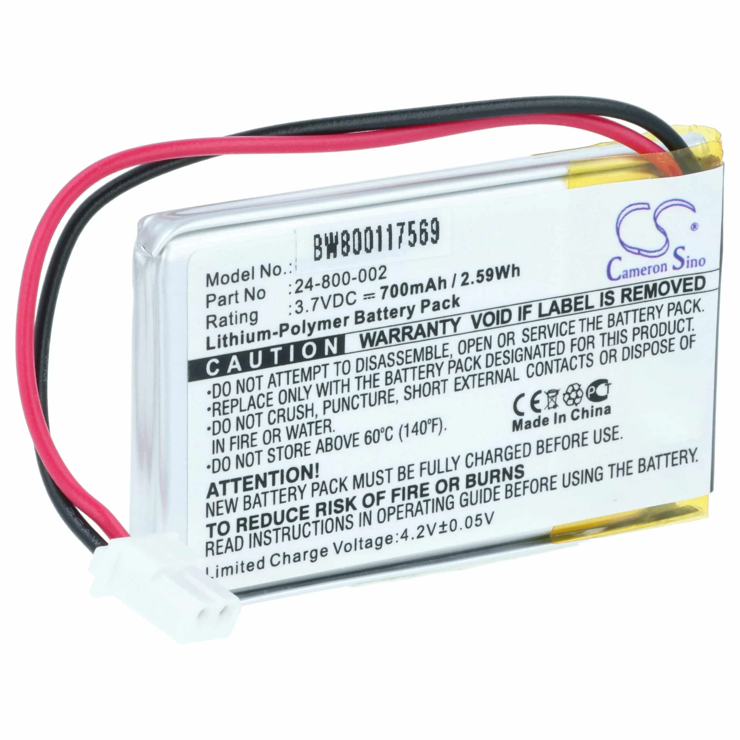 Batterie remplace Solar LED Light 24-800-006, 24-800-002 lampe solaire - 700mAh 3,7V Li-polymère