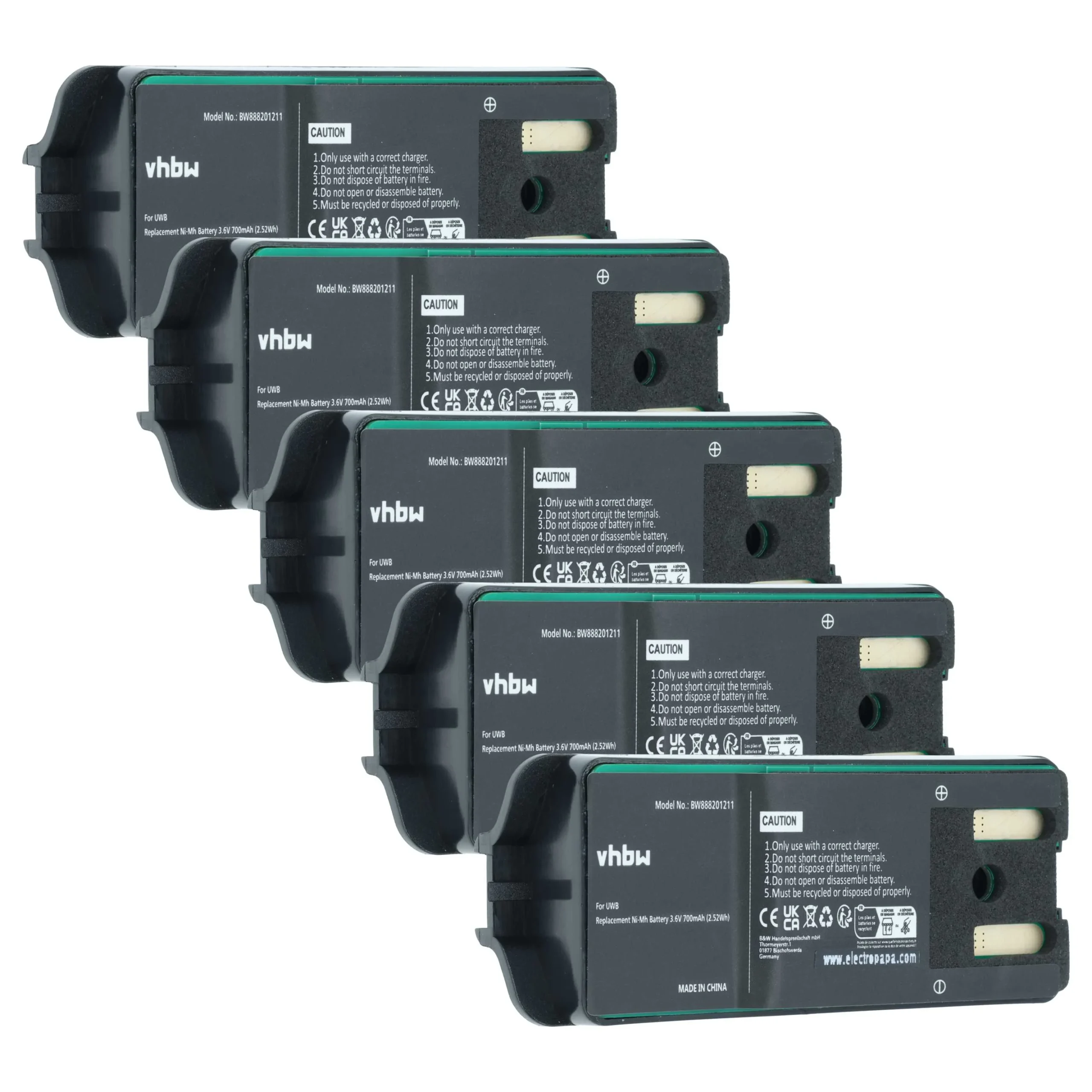 5x Batteries remplace JAY UWB pour radio talkie-walkie JAY- 700mAh 3,6V NiMH