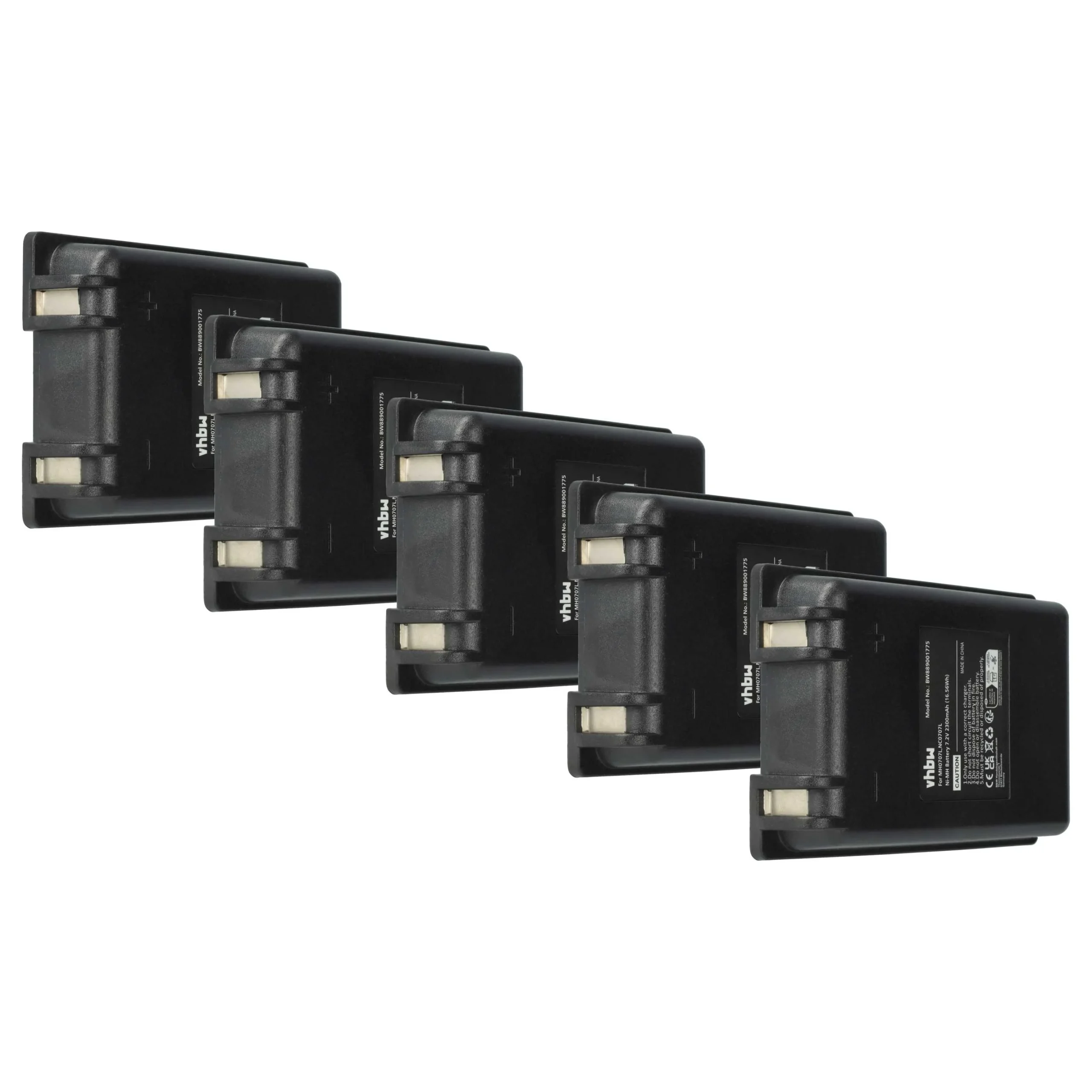 Batterie (5 pièces) remplace Autec MH0707L, NC0707L - 2300mAh 7,2V NiMH