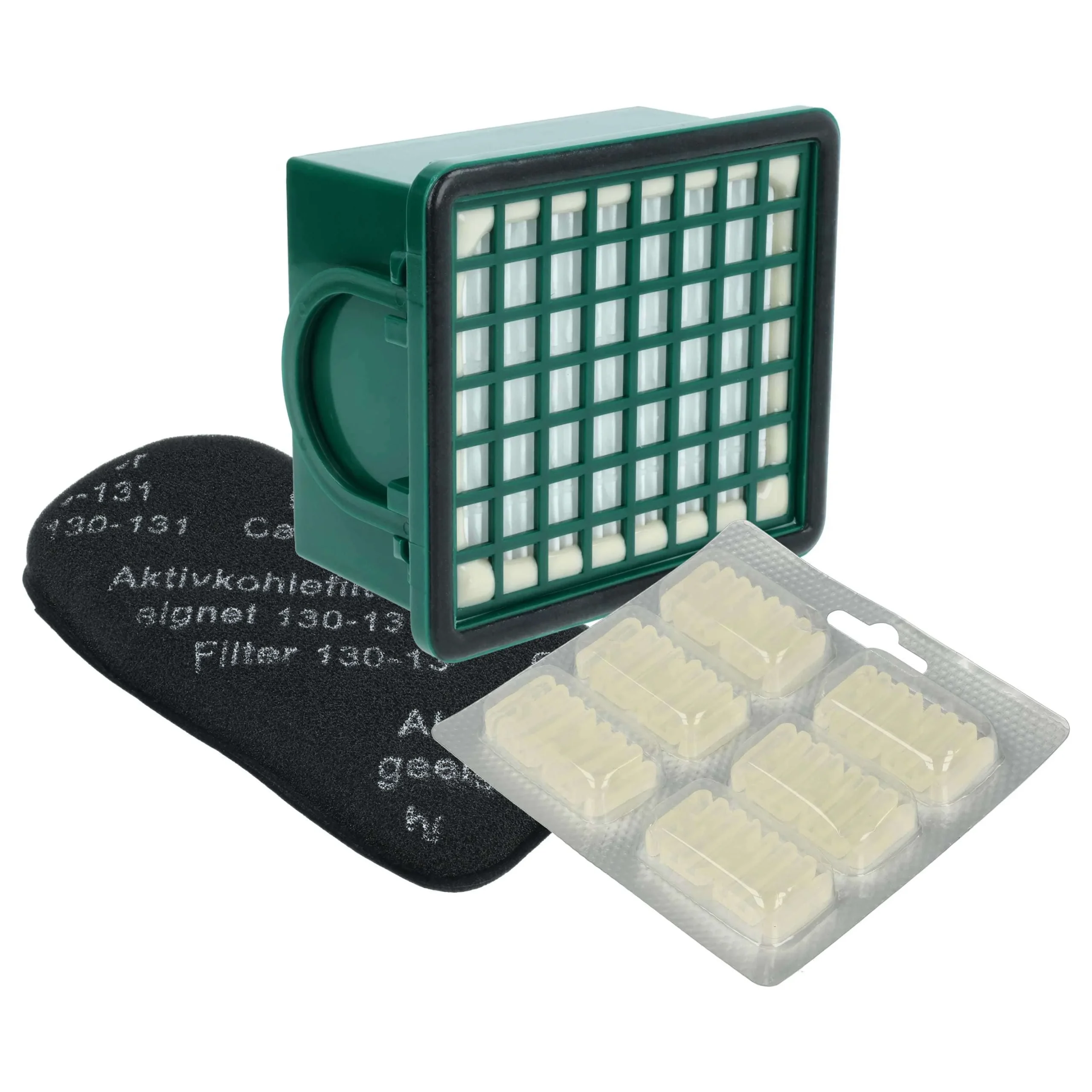Set d'accessoires pour aspirateur Vorwerk Kobold 131sc, 130, 131 - filtre à charbon actif, filtre HEPA, cartou