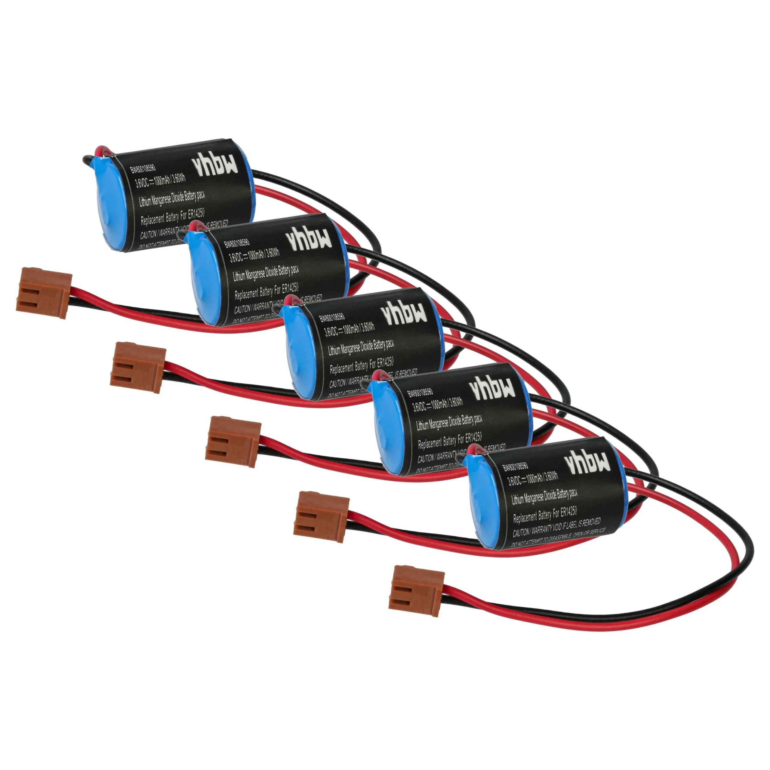 5x Batteries remplace Omron CPM2A-BAT01 pour PLC Programmable Logic Controller Omron - 1000mAh 3,6V Li-ion