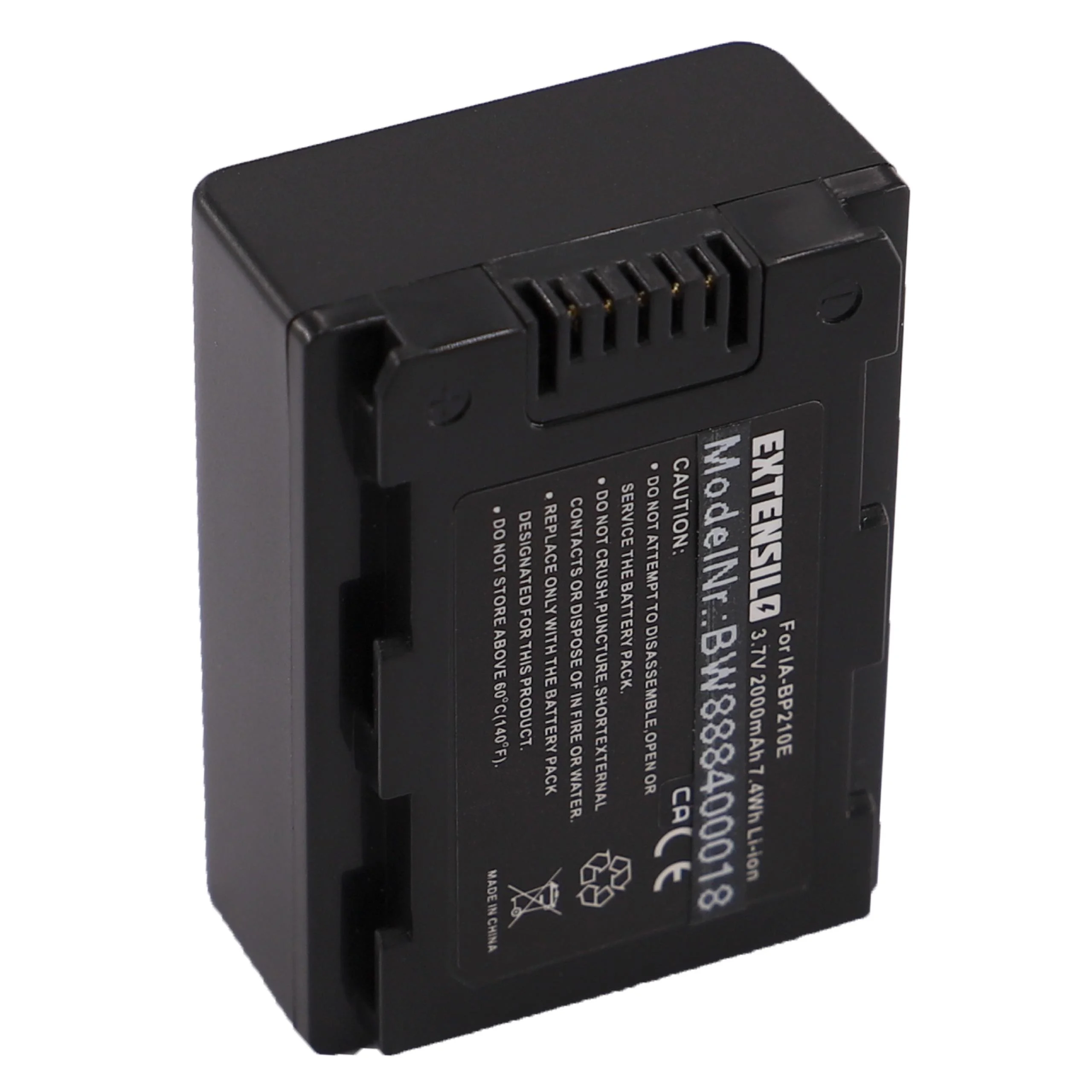 2x Batteries remplace Samsung IA-BP210E, CS-BP120E, IA-BP210 pour appareil photo Samsung- 2000mAh 3,7V Li-ion