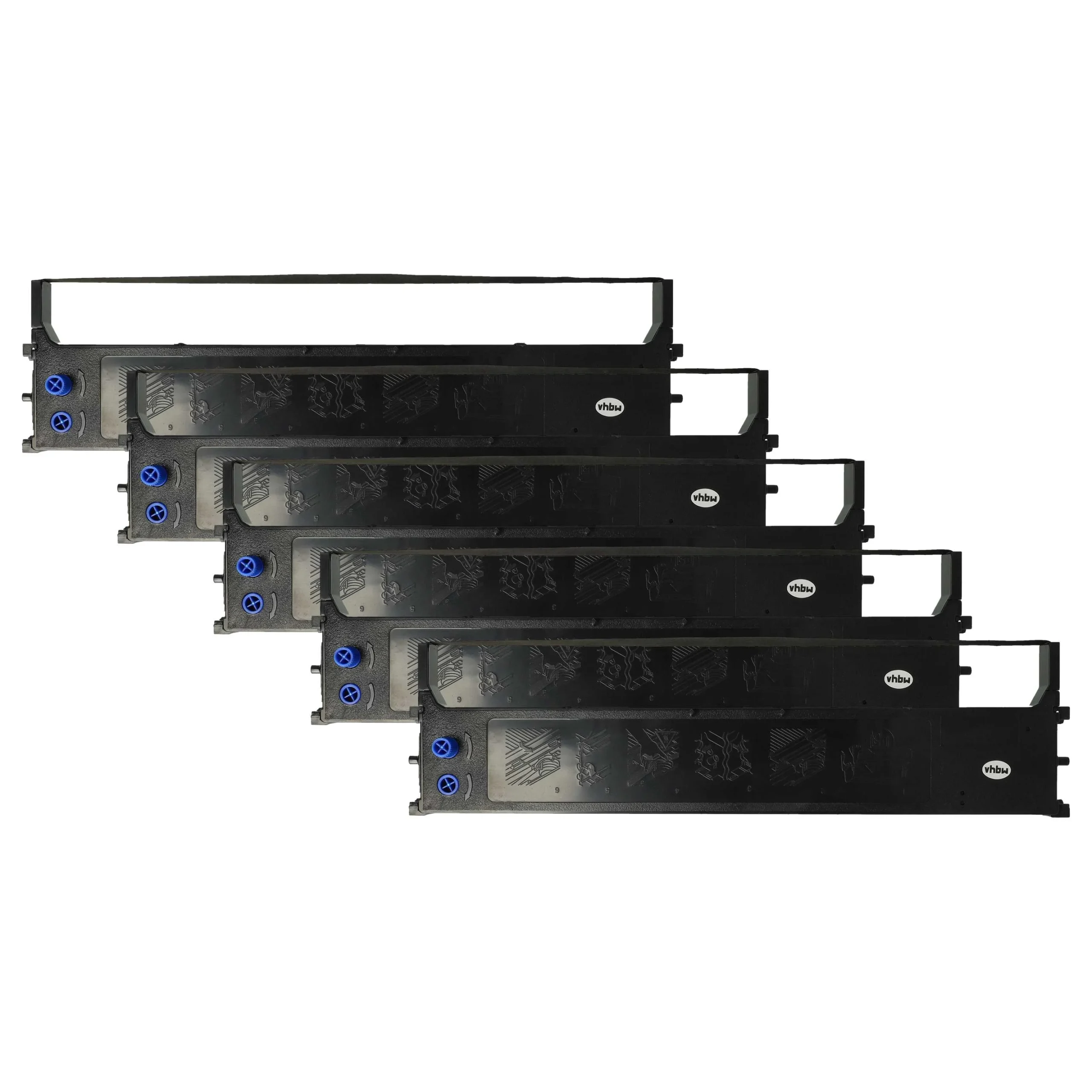 5x Ruban encreur remplace OKI 43571802BE, 43571802 pour imprimante matricielle / étiquette - noir