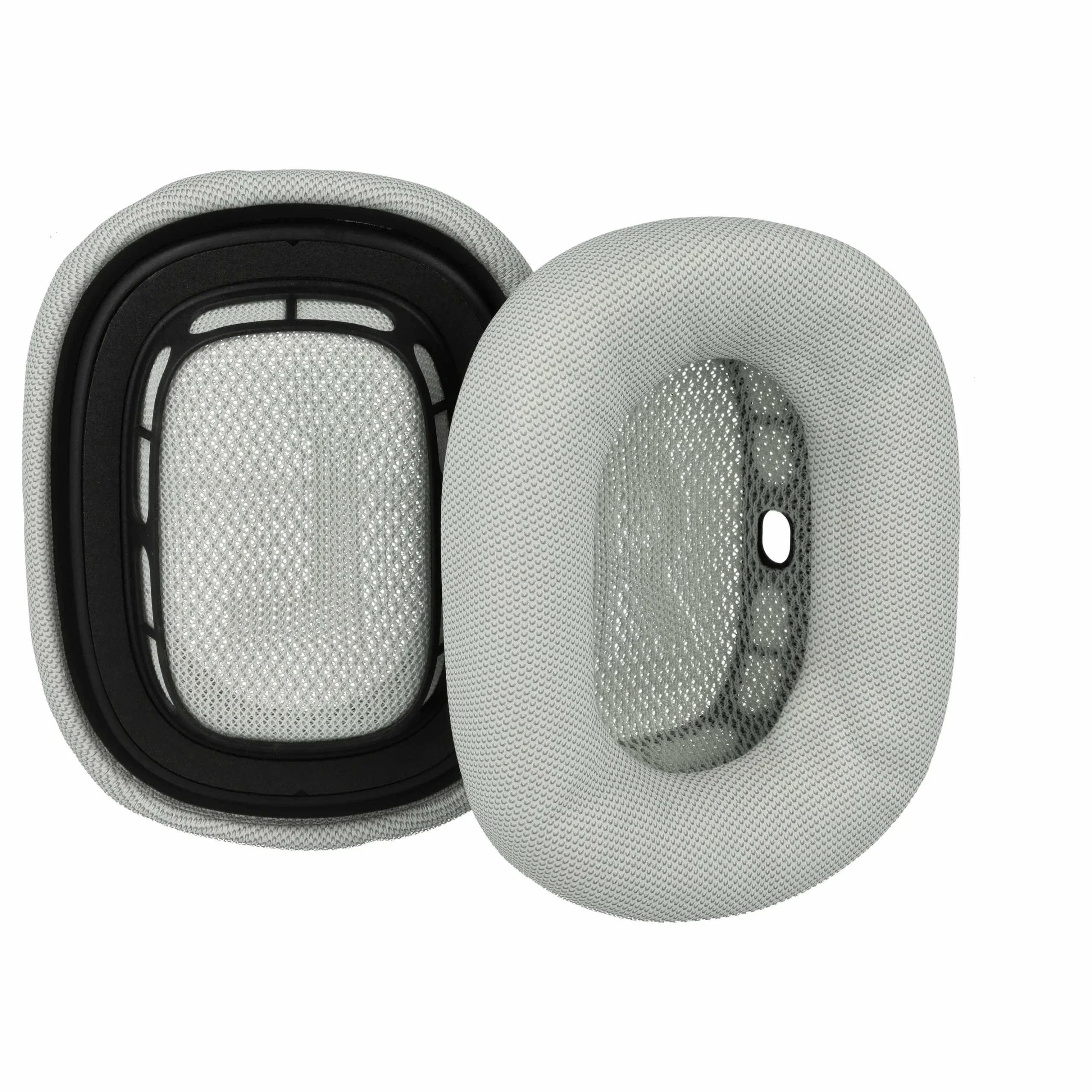 2x Coussinets d'oreille pour casques écouteurs Apple AirPods Max - gris clair