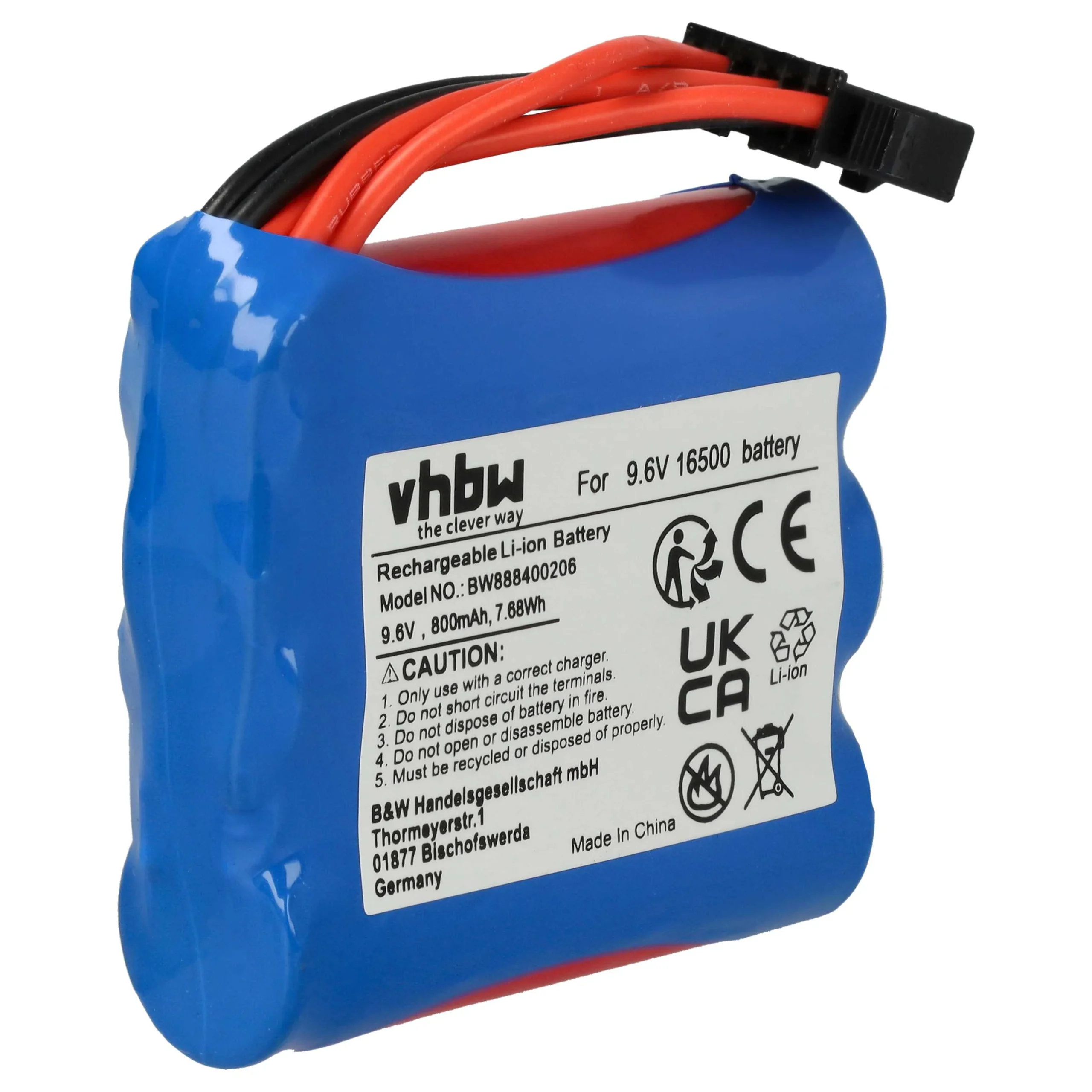 Batterie remplace GPToys 16500-3S1P modèle radio-télécommandé - 800mAh 9,6V Li-ion, SM-6P