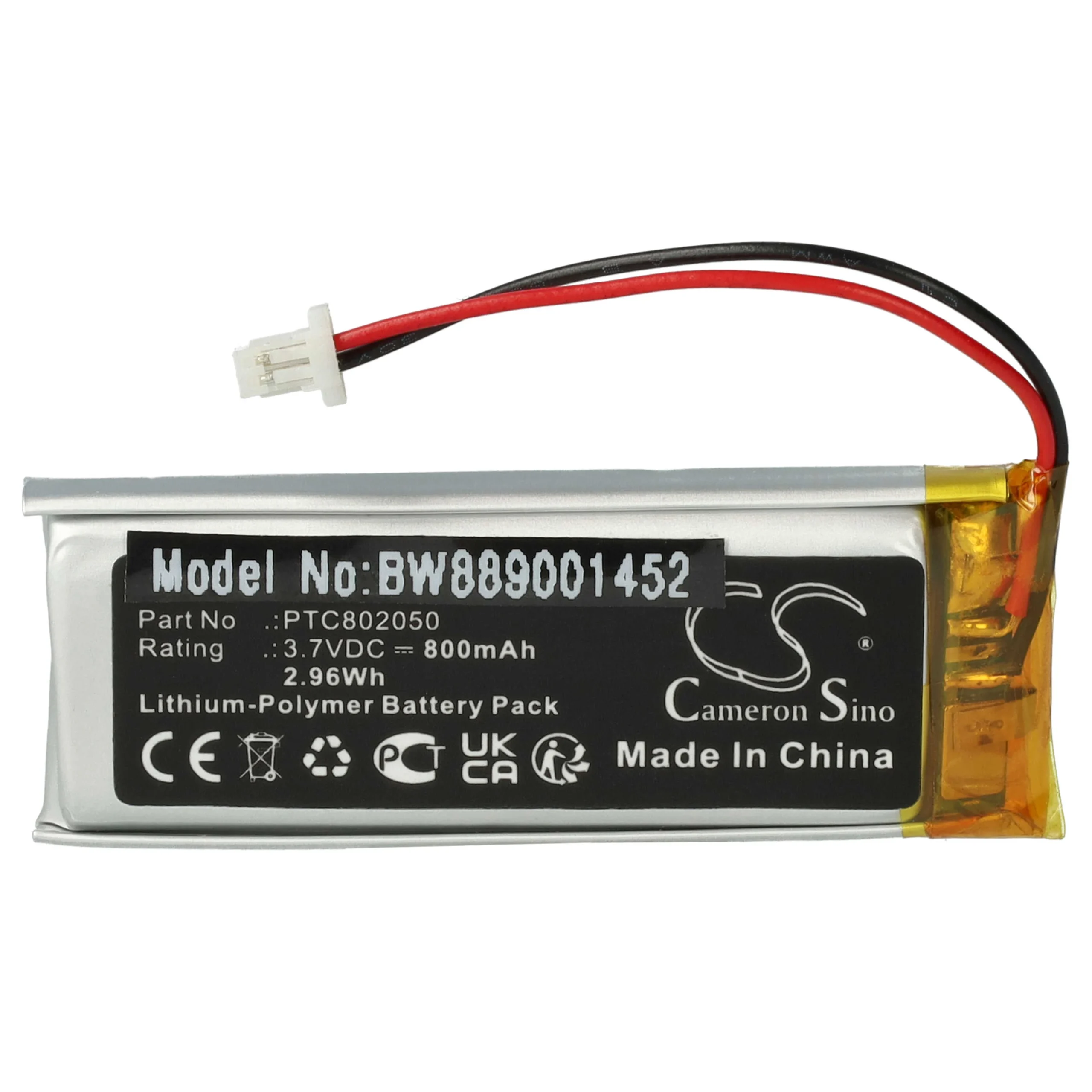 Batterie remplace Sena XK701953, PTC802050 casque audio Sena - 800mAh 3,7V Li-polymère