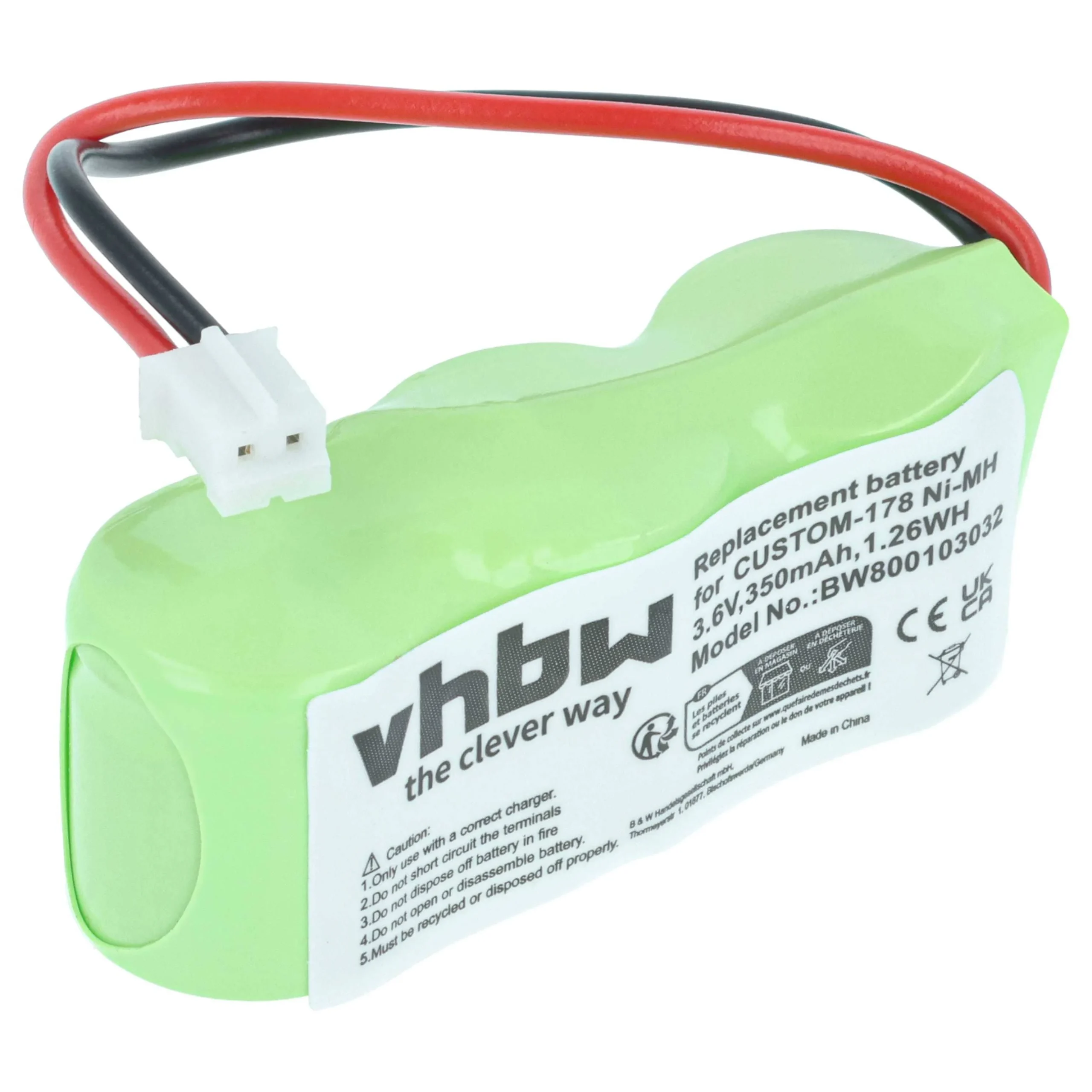 Batterie remplace Oregon Scientific CUSTOM-178, 25AAH3BMX-2 station météo - 350mAh 3,6V NiMH