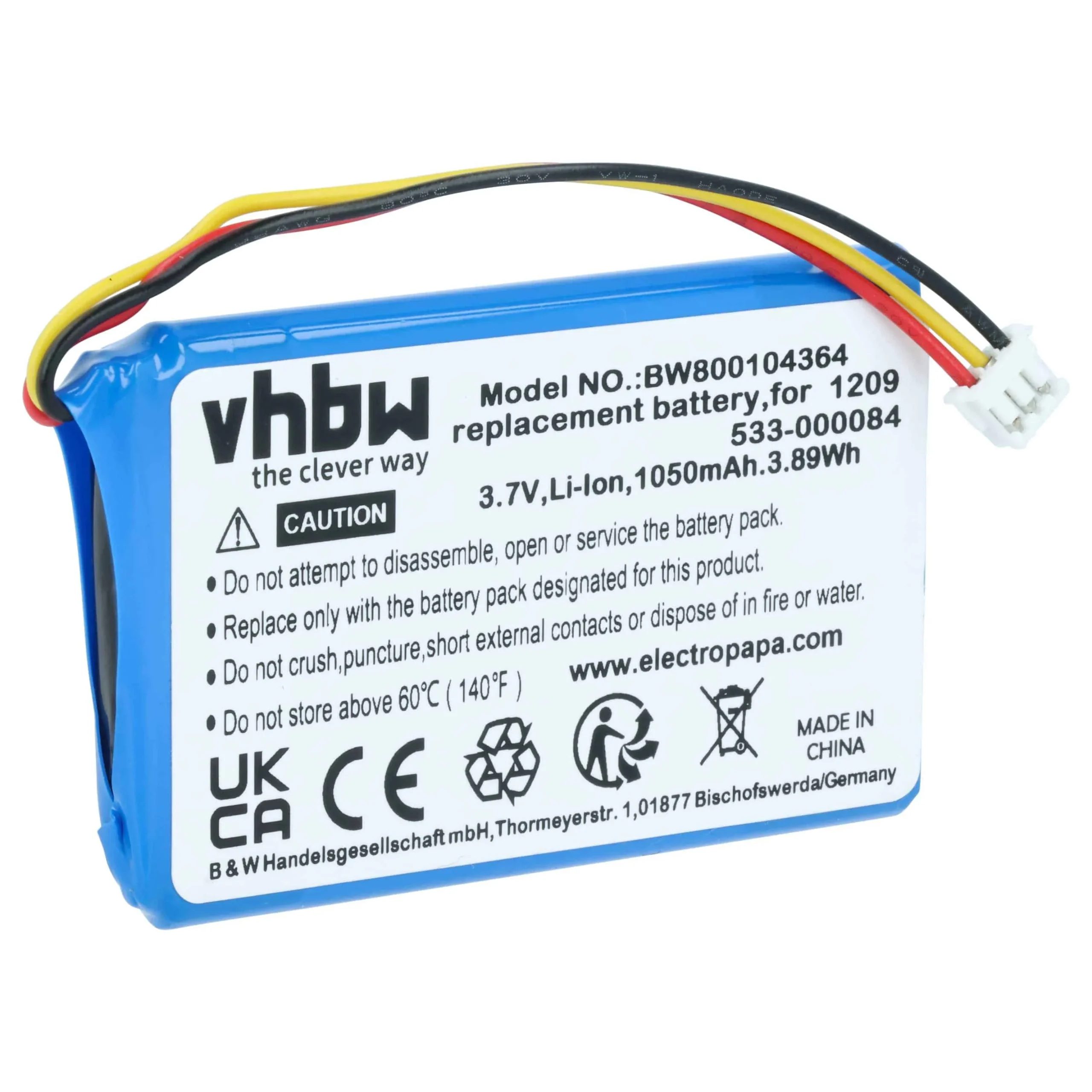 Batterie remplace Logitech 1209, 533-000084 pour télécommande Logitech- 1050mAh 3,7V Li-ion