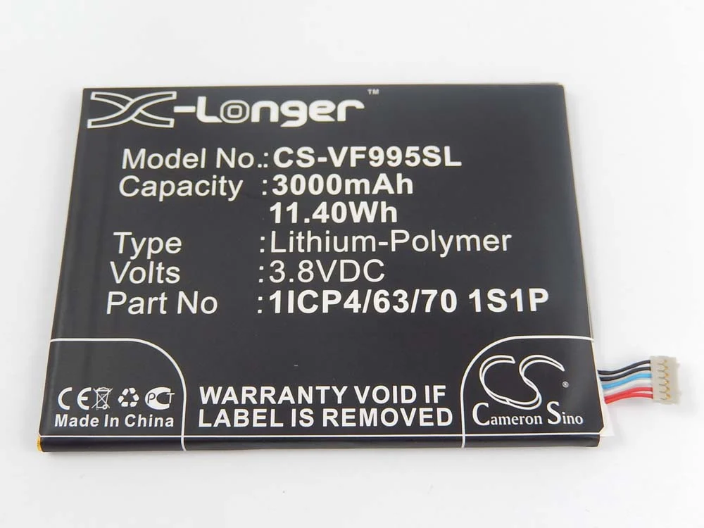 Batterie remplace 1ICP4/63/70 1S1P téléphone portable Vodafone - 3000mAh 3,8V Li-ion