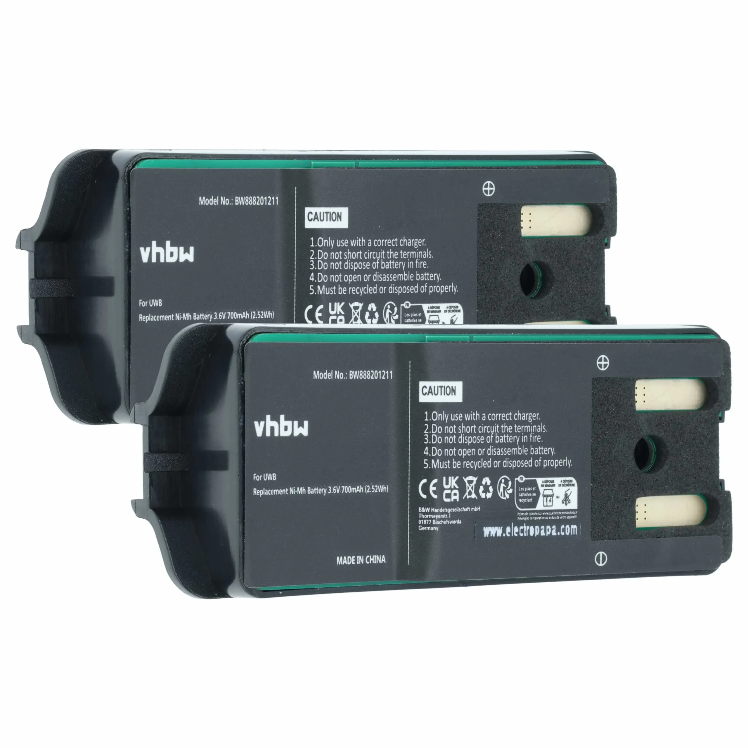 2x Batteries remplace JAY UWB pour radio talkie-walkie JAY- 700mAh 3,6V NiMH