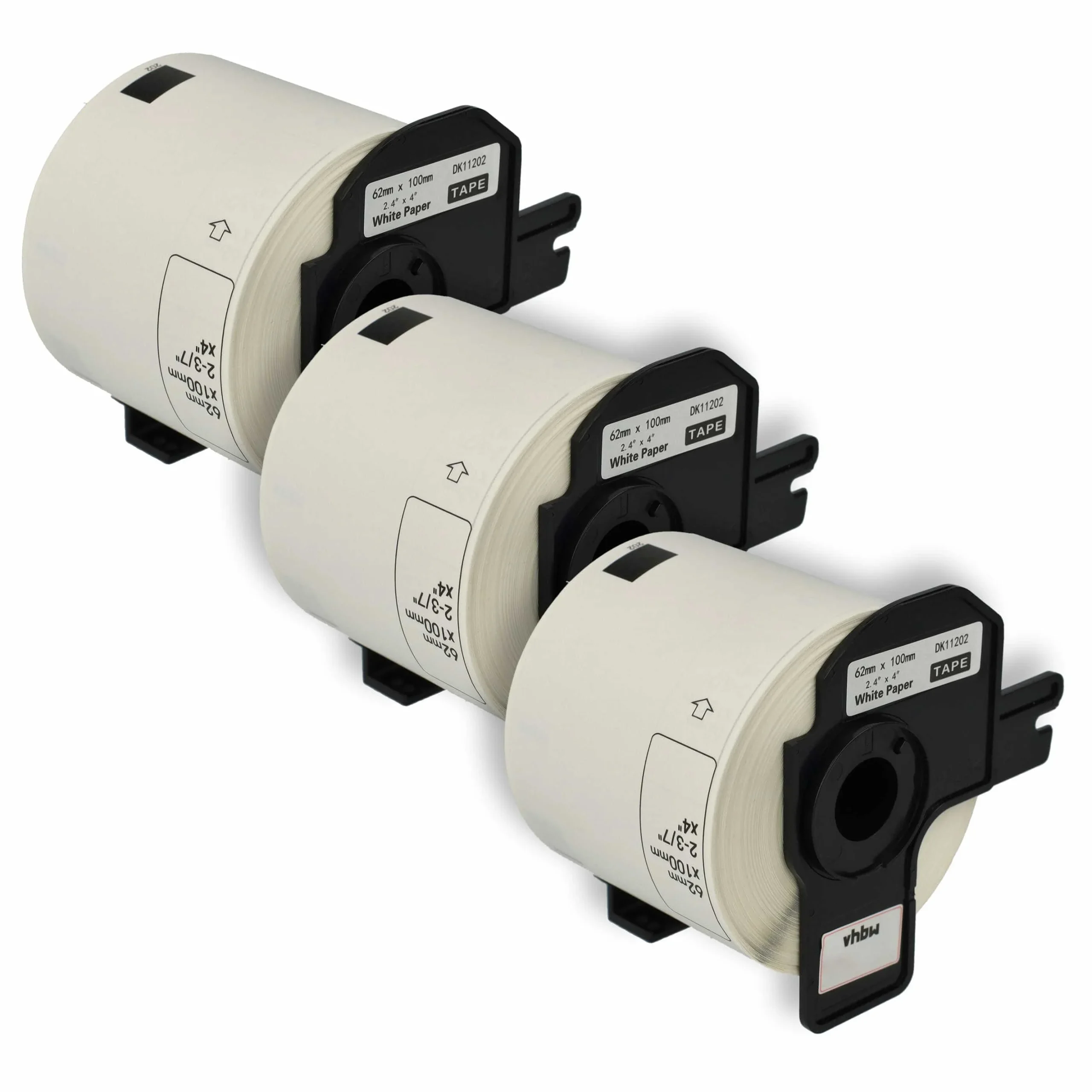 3x Étiquette remplacent Brother DK-11202 pour imprimante étiqueteuse - 62mm x 100mm + support