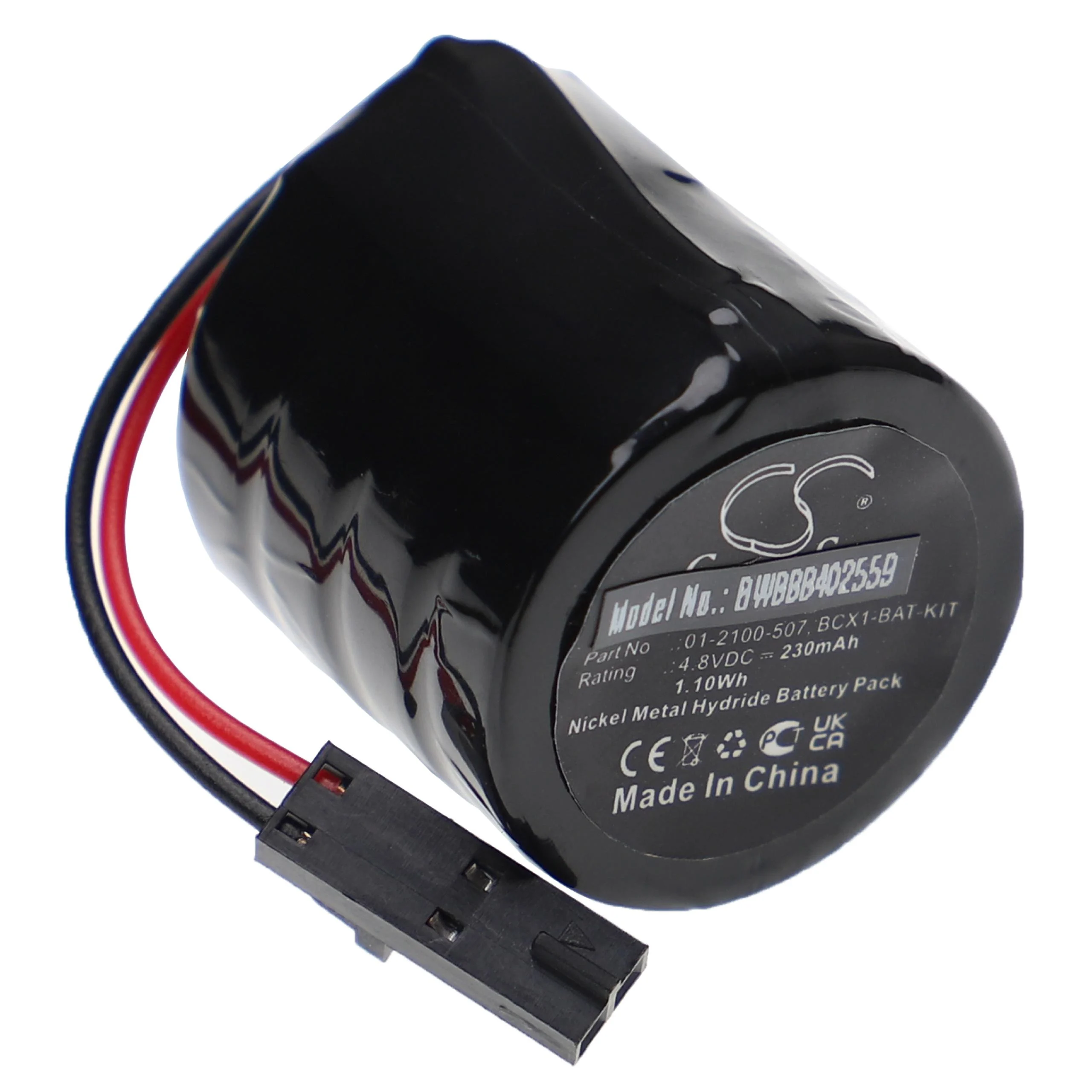 Batterie remplace Schneider BCX1-BAT-KIT, 01-2100-507 pour unité de contrôle - 230mAh 4,8V NiMH