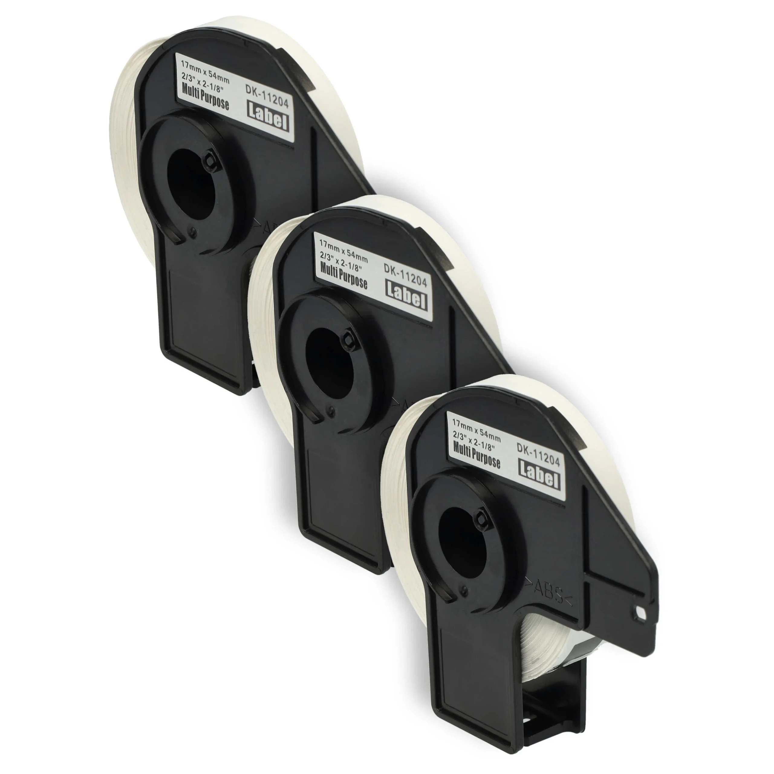 3x Étiquette remplacent Brother DK-11204 pour imprimante étiqueteuse - 17mm x 54mm + support