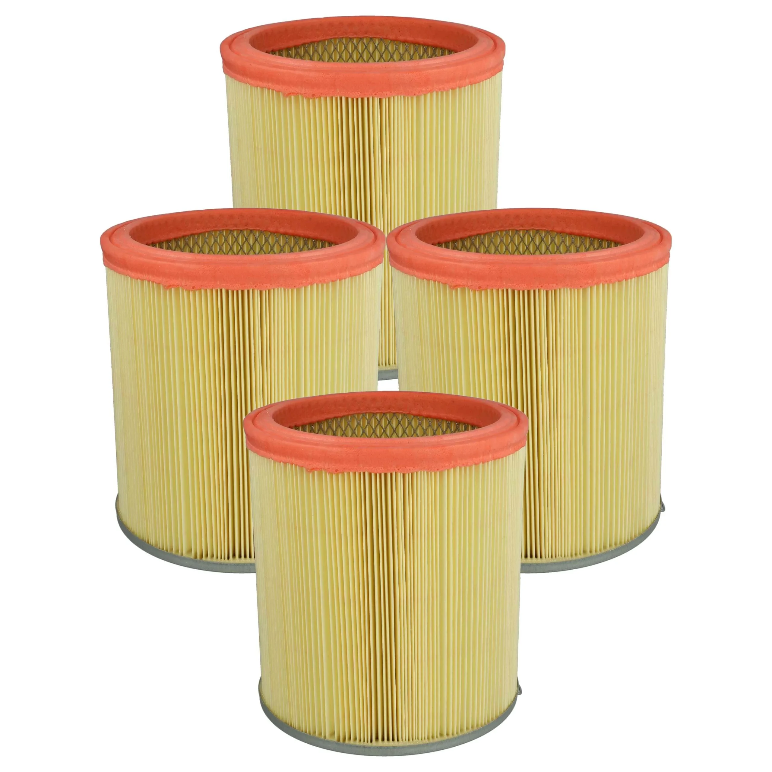4x Filtre remplace Rowenta ZR70 pour aspirateur Tefal - filtre rond, orange / jaune