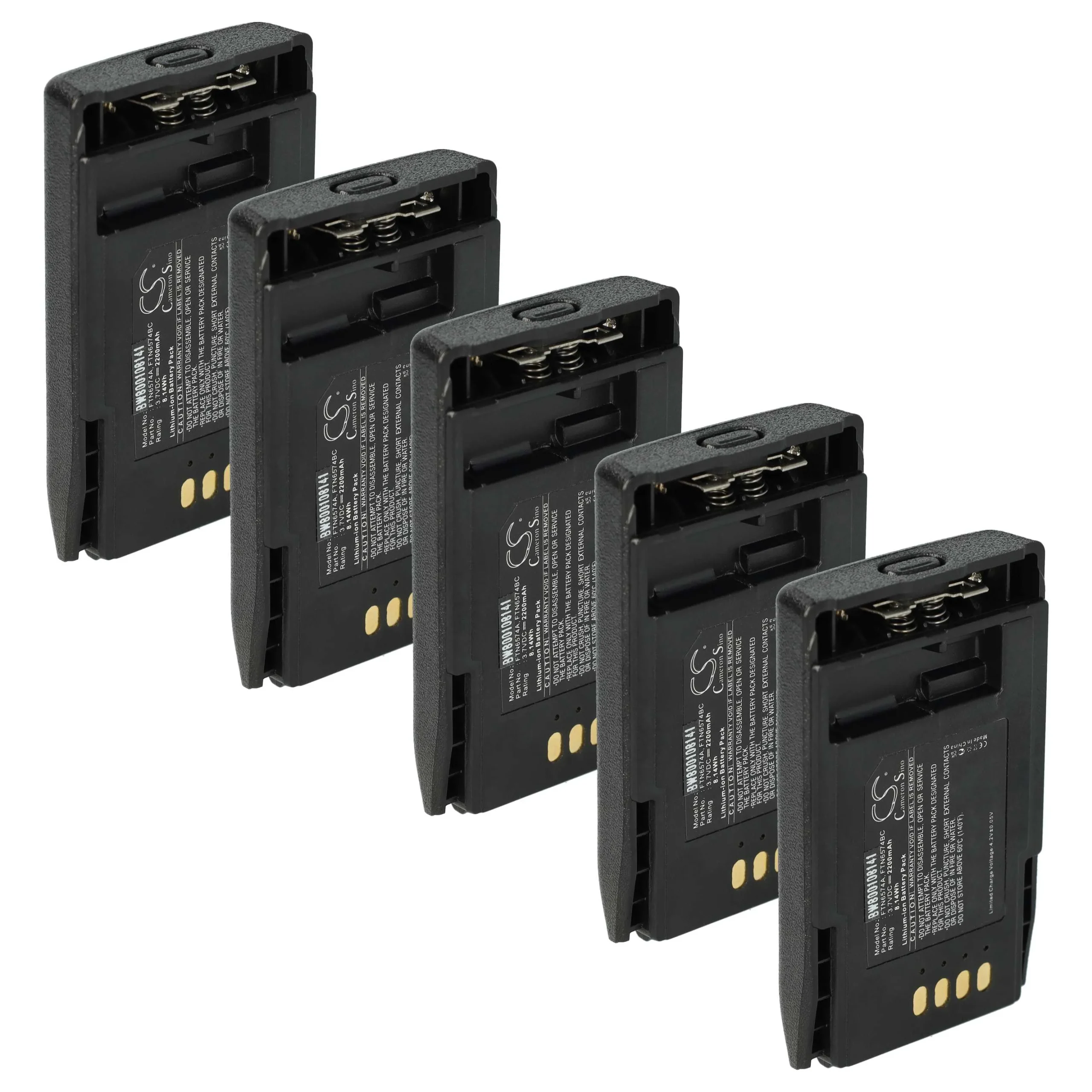 5x Batteries remplace Motorola AP-6574, FTN6574 pour radio talkie-walkie Motorola- 2200mAh 3,7V Li-ion