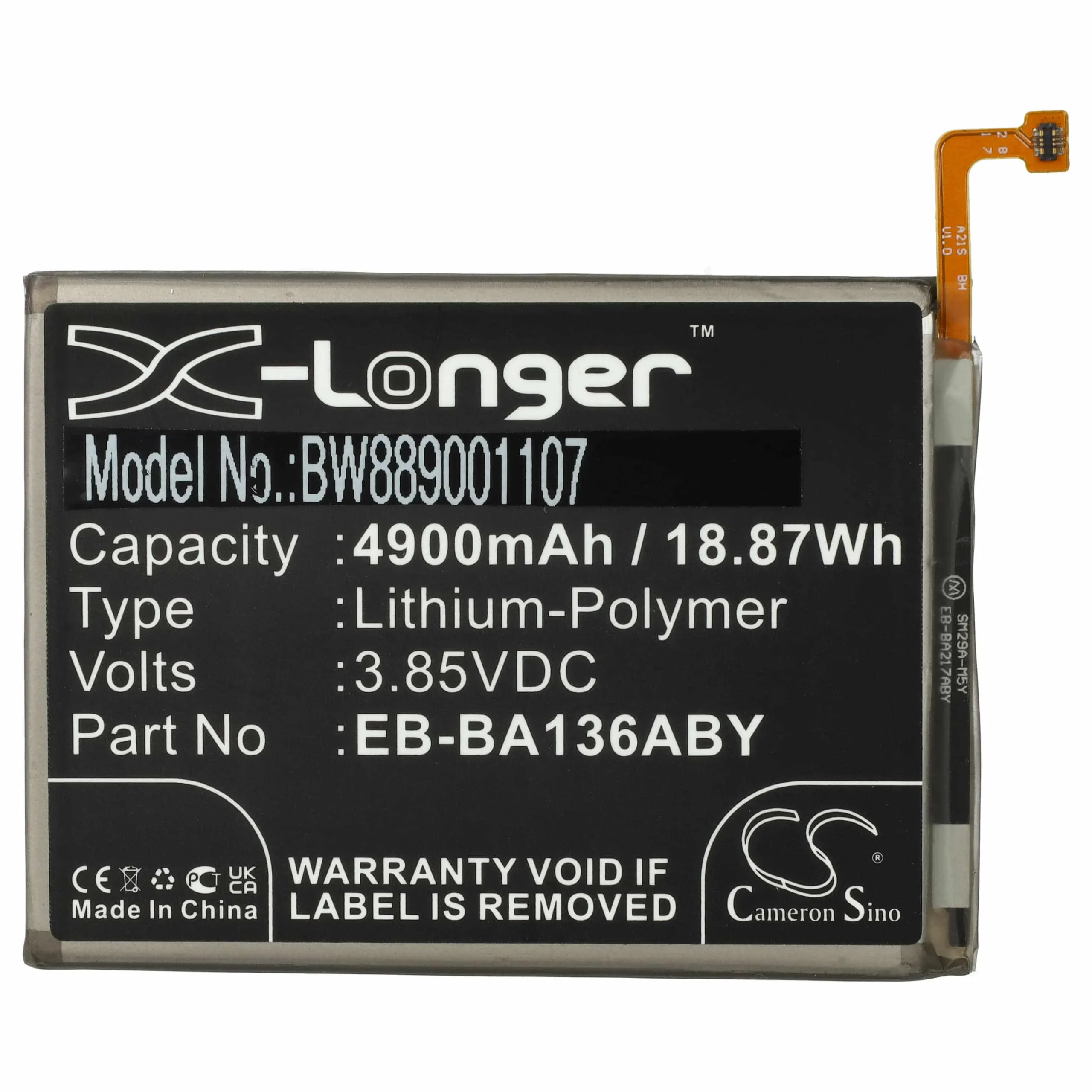 Batterie téléphone portable Samsung Galaxy A13 - 4900mAh 3,85V Li-polymère
