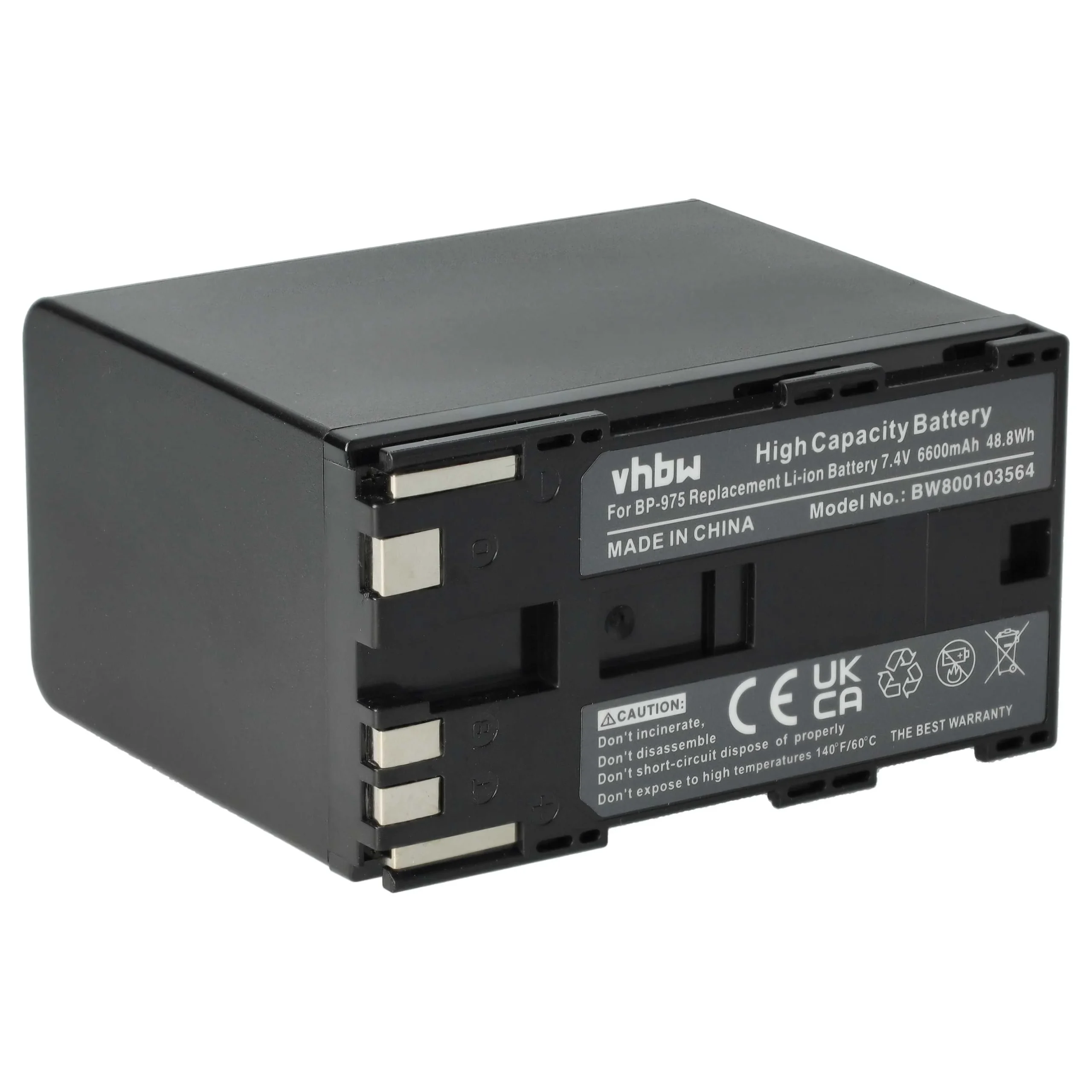 Batterie remplace Canon BP-975, BP-955 pour caméscope Canon- 6600mAh 7,4V Li-ion
