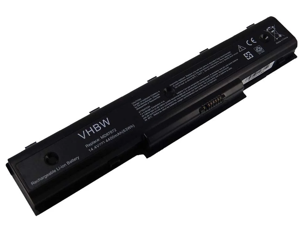 Batterie remplace Medion 40036339 pour ordinateur portable Medion- 4400mAh 14,4V Li-ion, noir