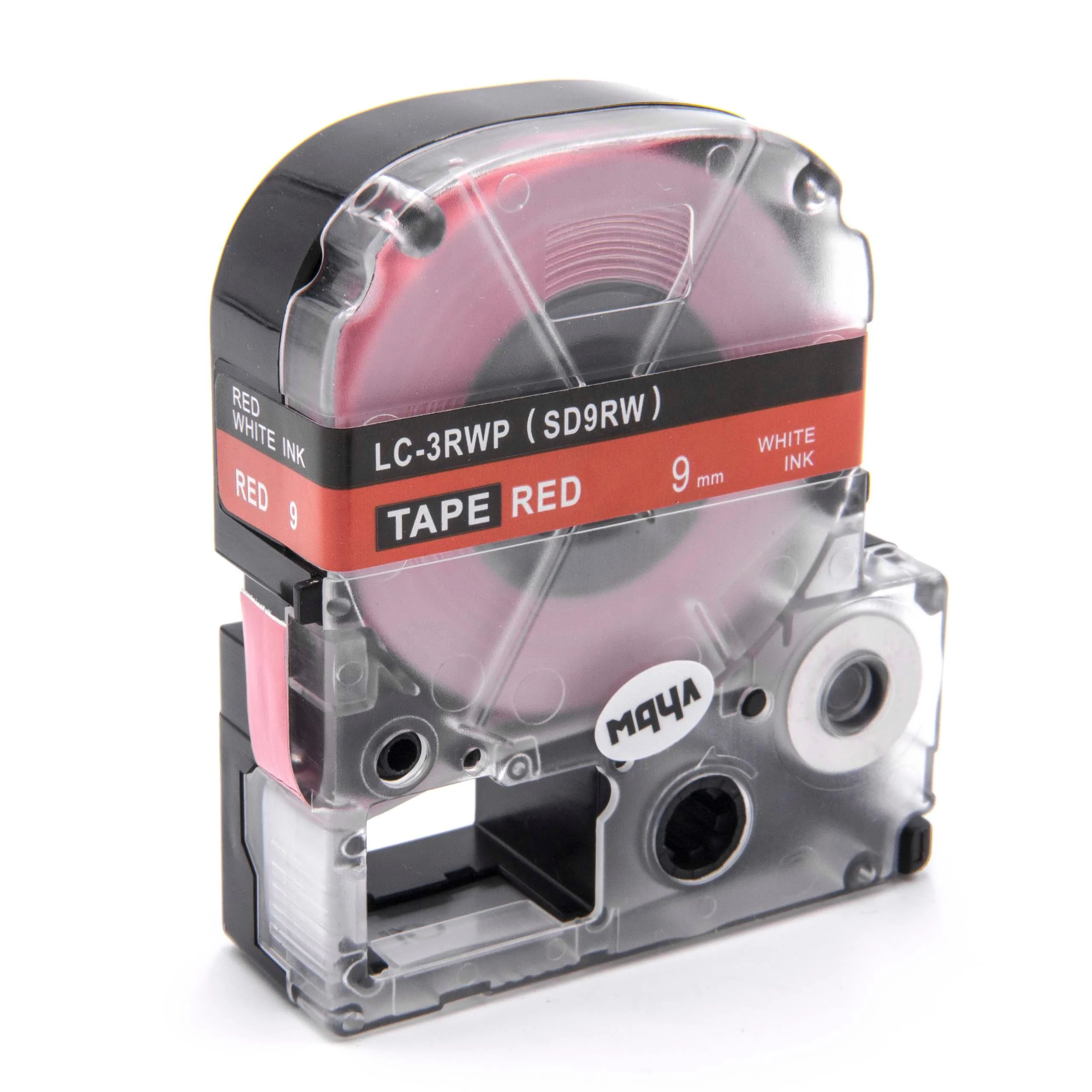 Cassette à ruban remplace Epson LC-3RWP - 9mm lettrage Blanc ruban Rouge, plastique