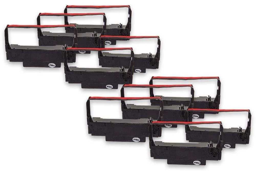 10x Ruban encreur remplace Epson ERC-38 B/R, ERC-34, ERC-30 pour imprimante matricielle / étiquette -