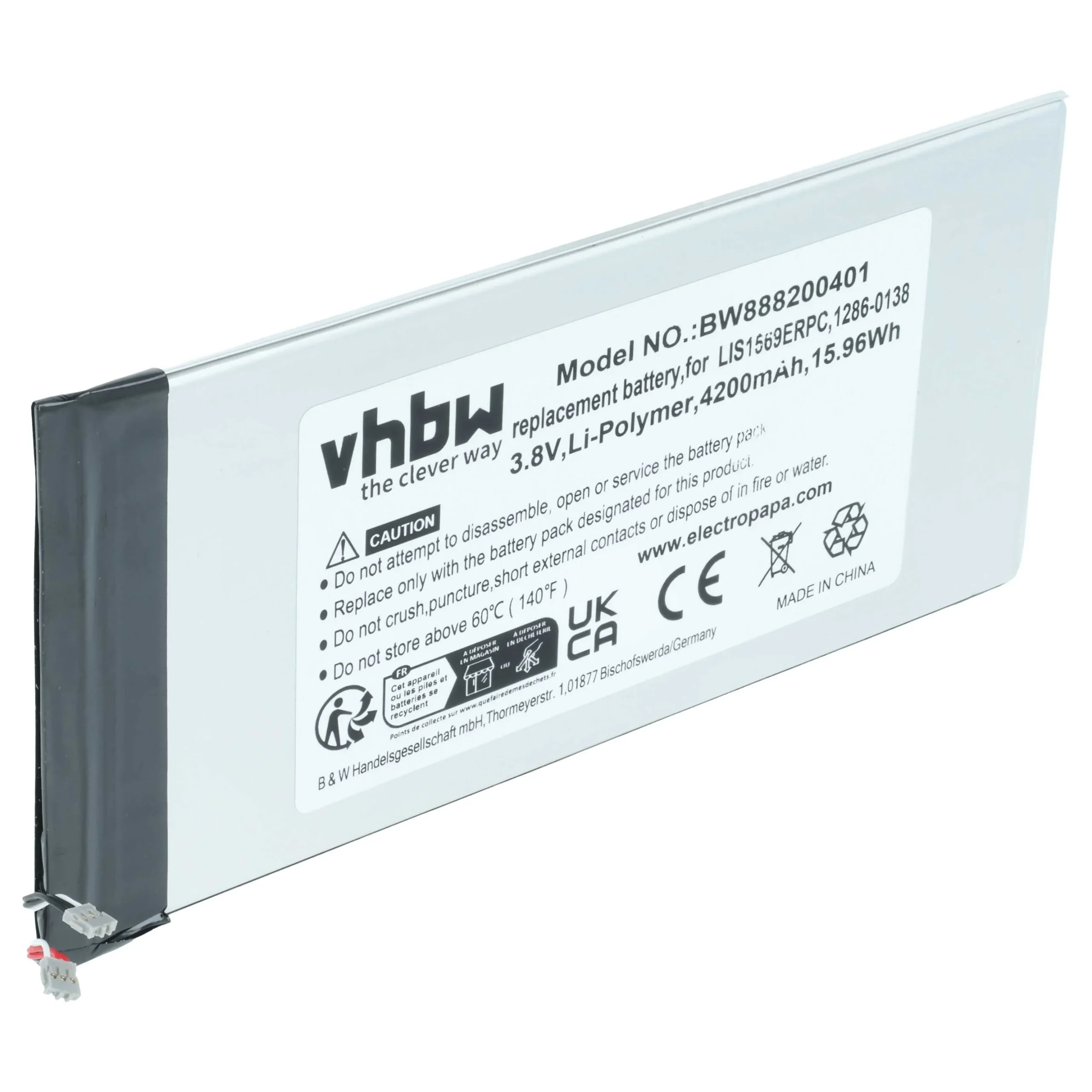 Batterie remplace Sony LIS1569ERPC, 1286-0138 téléphone portable Sony - 4200mAh 3,8V Li-polymère